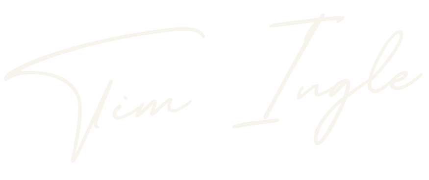 Signature-style text reading 'Jim Ingle' on a black background.