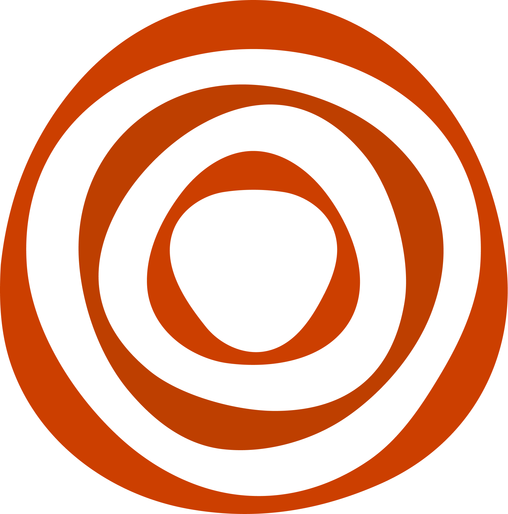 A bullseye target with concentric black and orange rings.