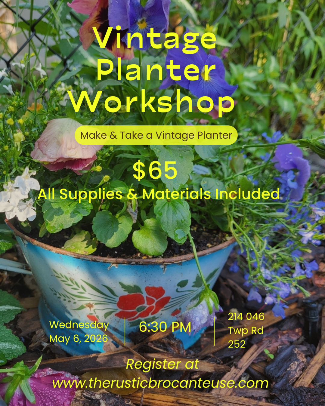 Make and Take Vintage Planter 