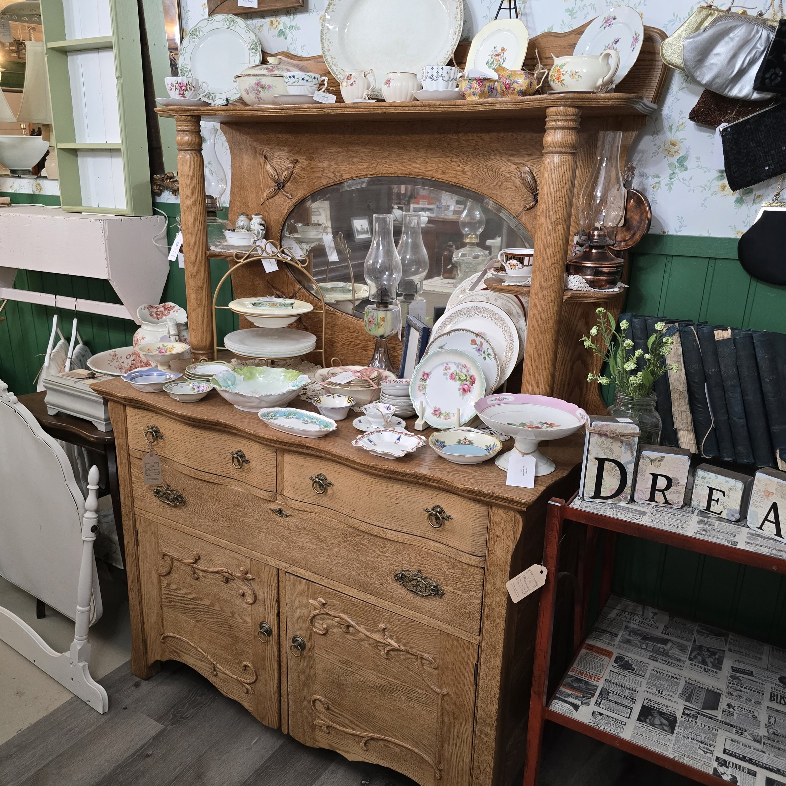 Quarter sawn oak sideboard.  $510