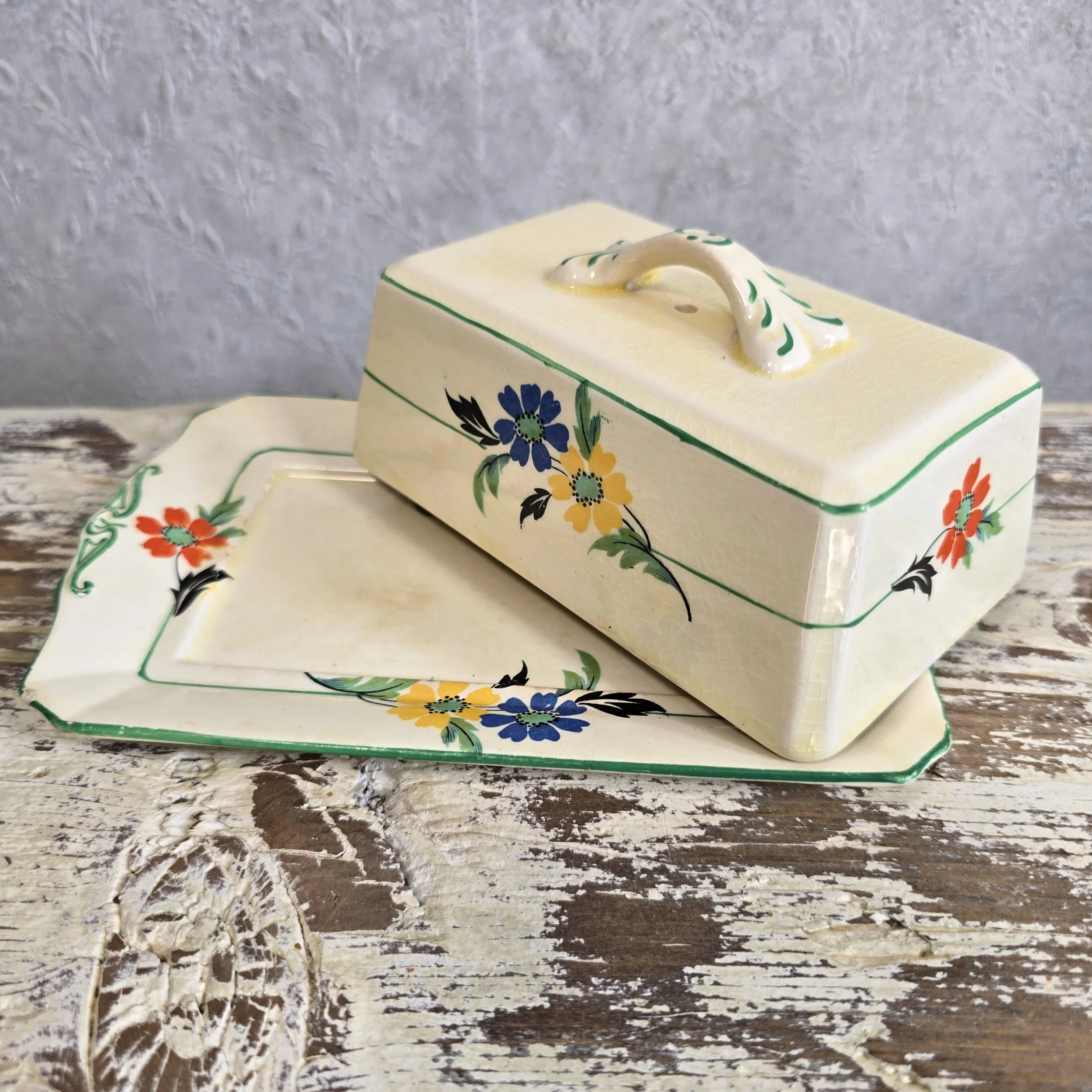 Art deco butter dish.  