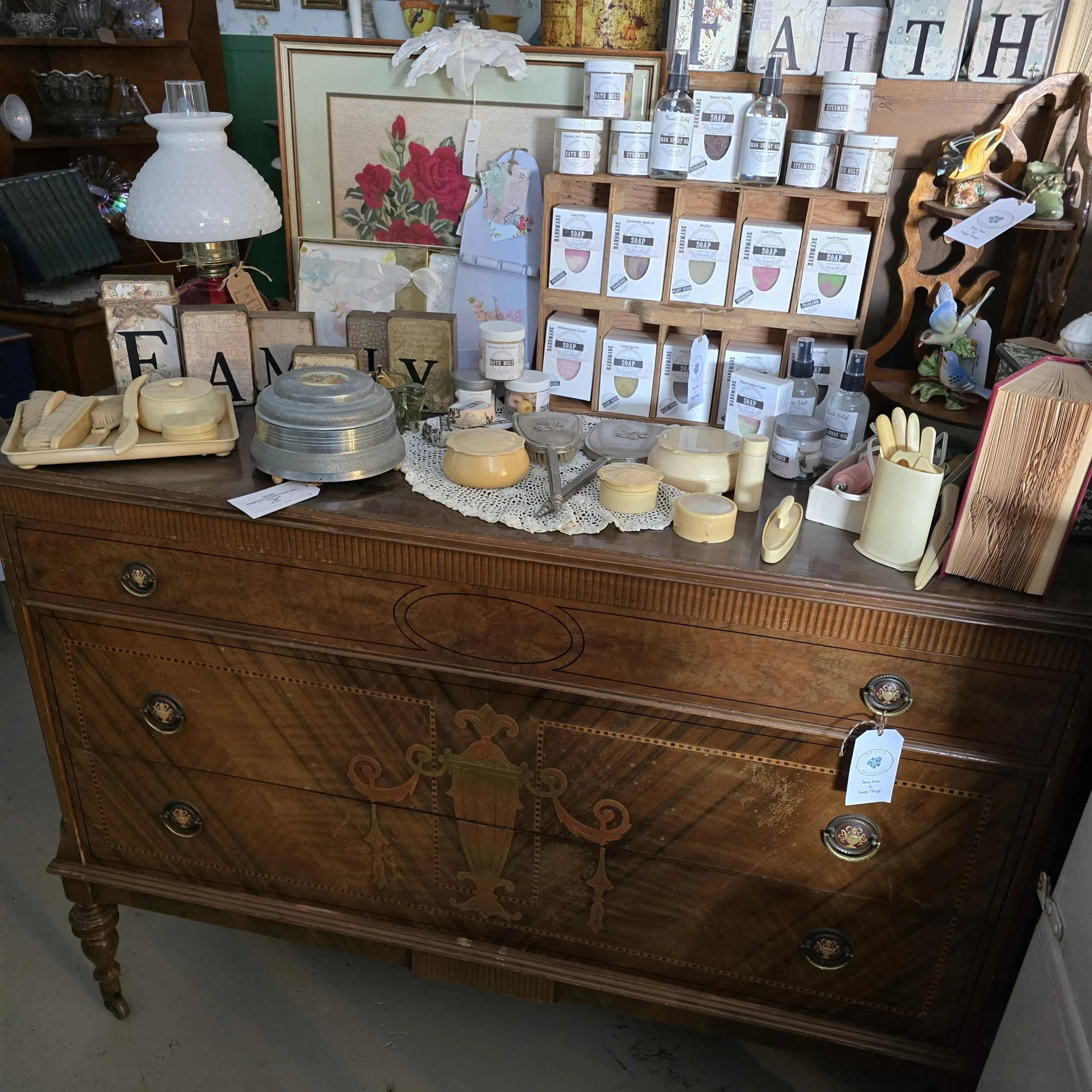 Art Deco chest of drawers with 3 large drawers.  Has matching highboy dresser in another listing.  $165