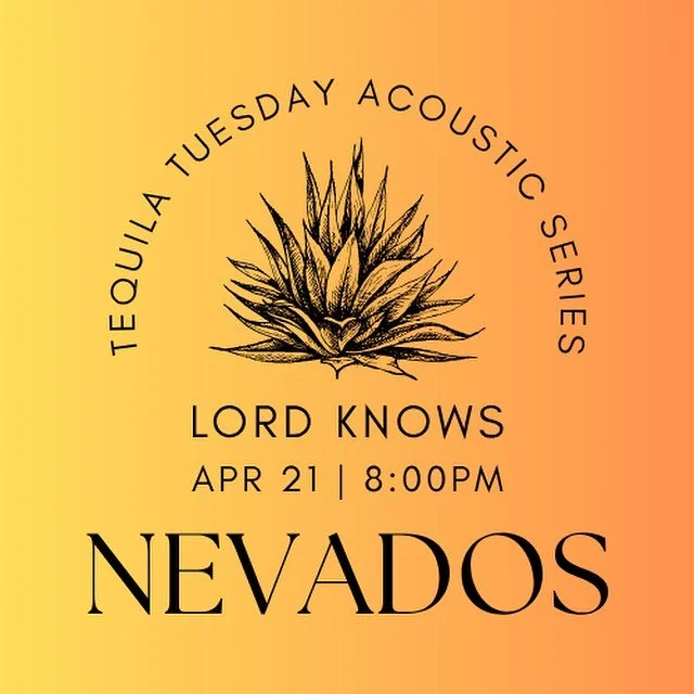 Join us this Tequila Tuesday for a performance by local favourites @lordknowsmusic !

As always all agave spirits will be 25% off and bottled beers will be $5 starting at 8PM.

Make sure to come early, these two always draw a crowd!
