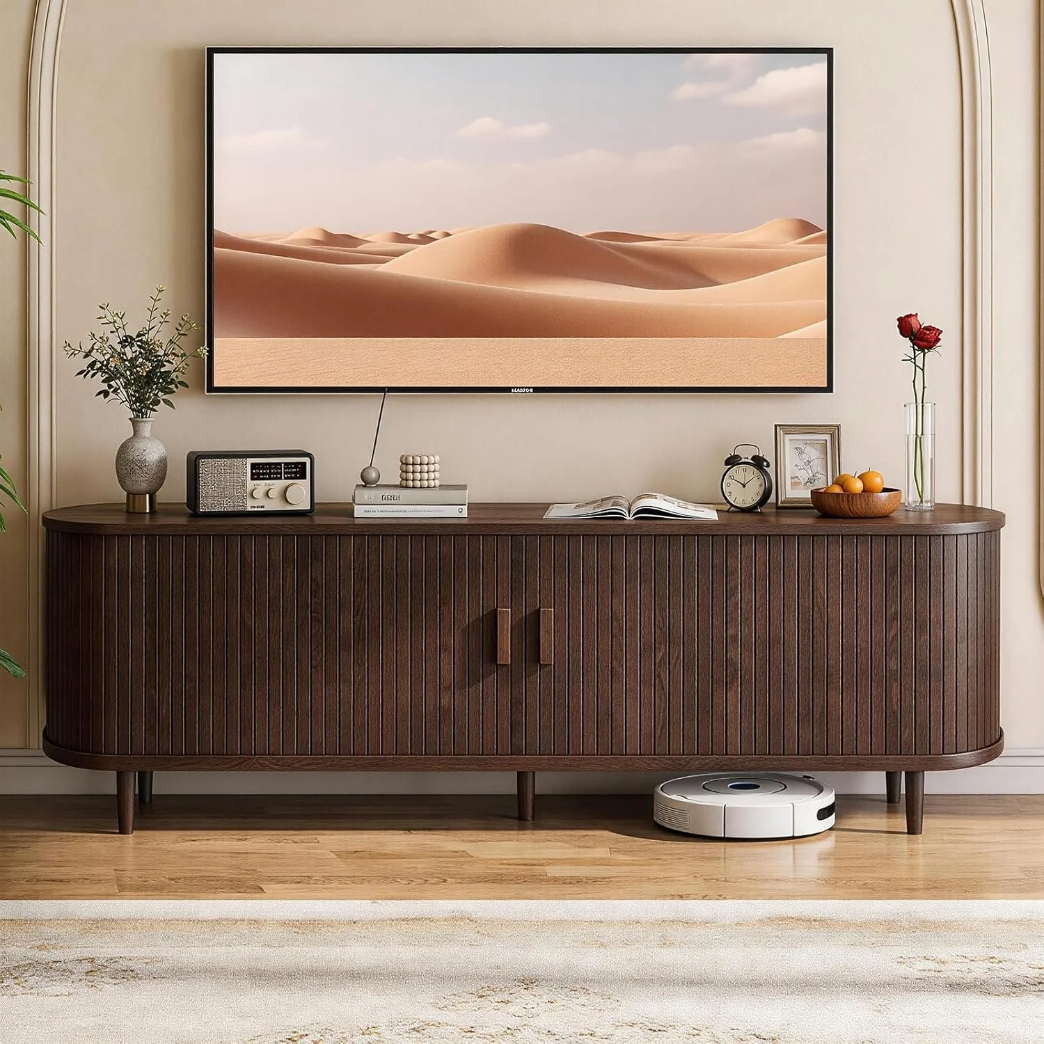 Wood TV stand