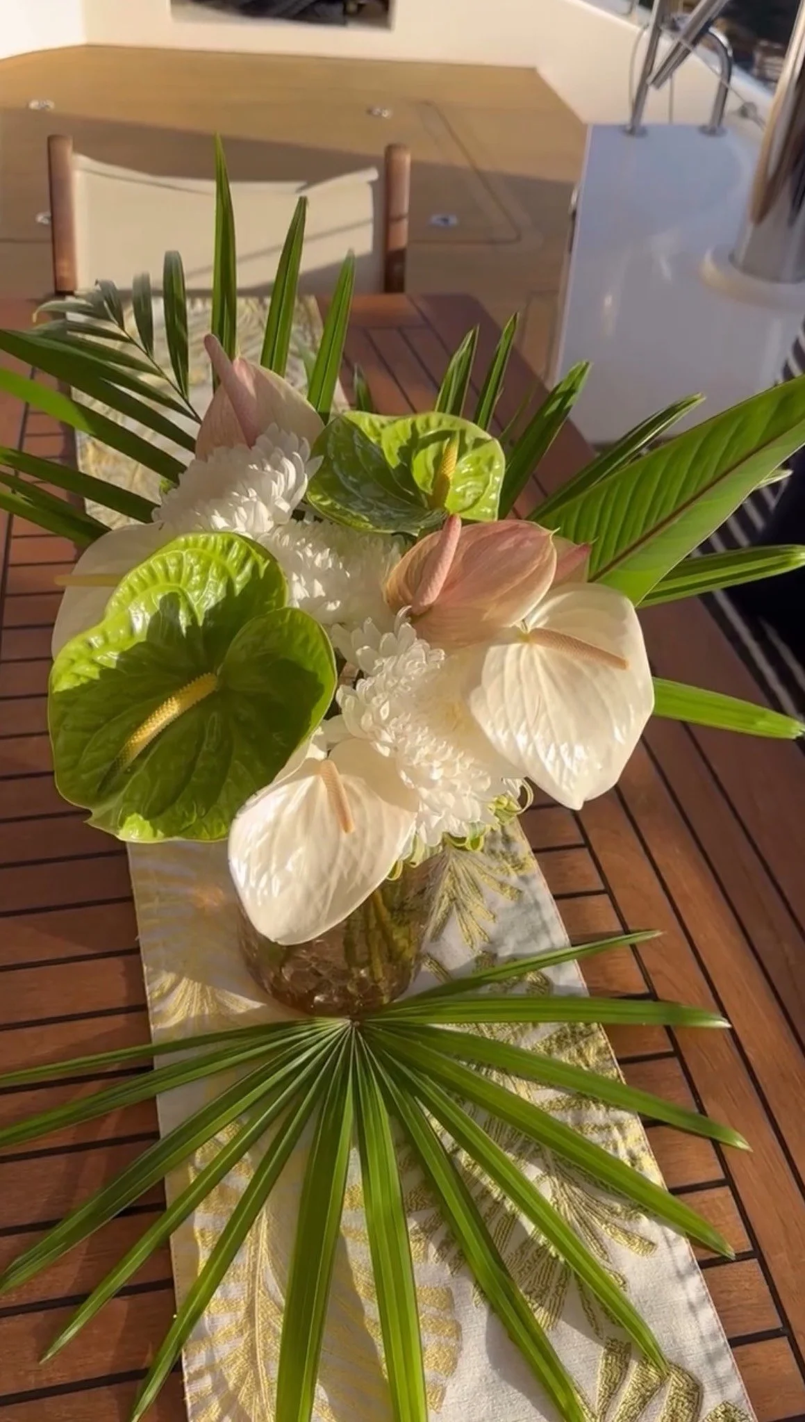 Flower Decor Aboard Mulan Charters