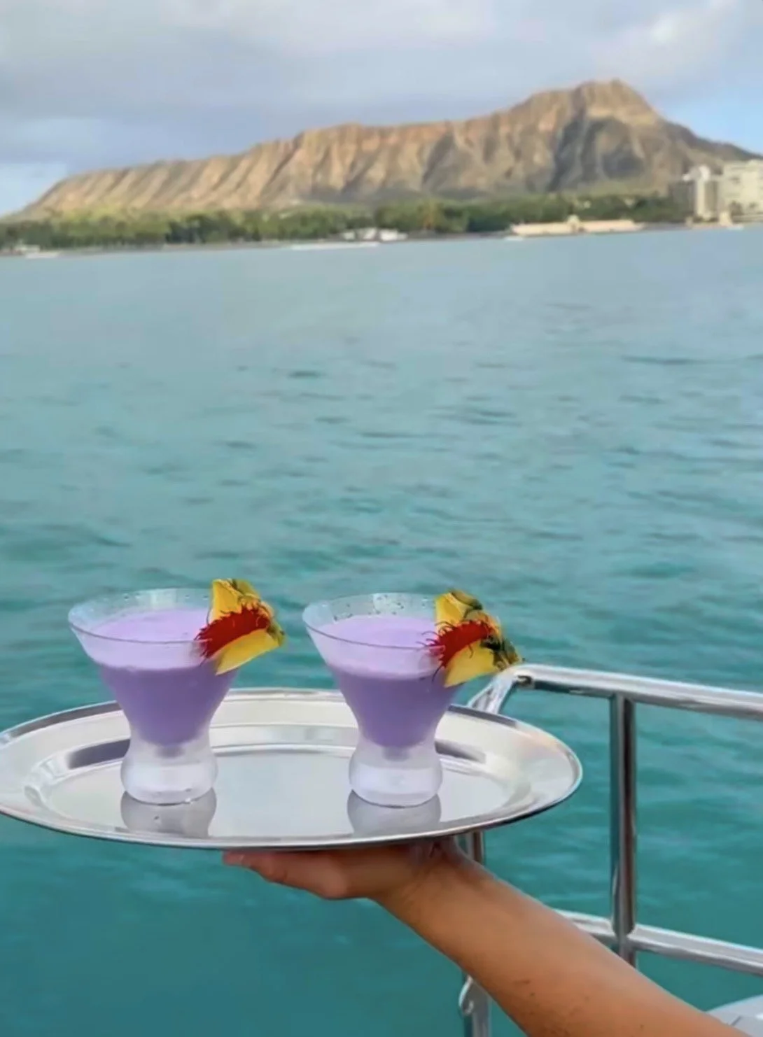 Drinks aboard Mulan Charters