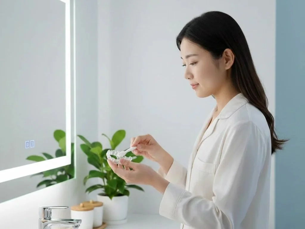 Full-coverage stabilization splint (night guard) for bruxism and TMJ care in Chiang Mai