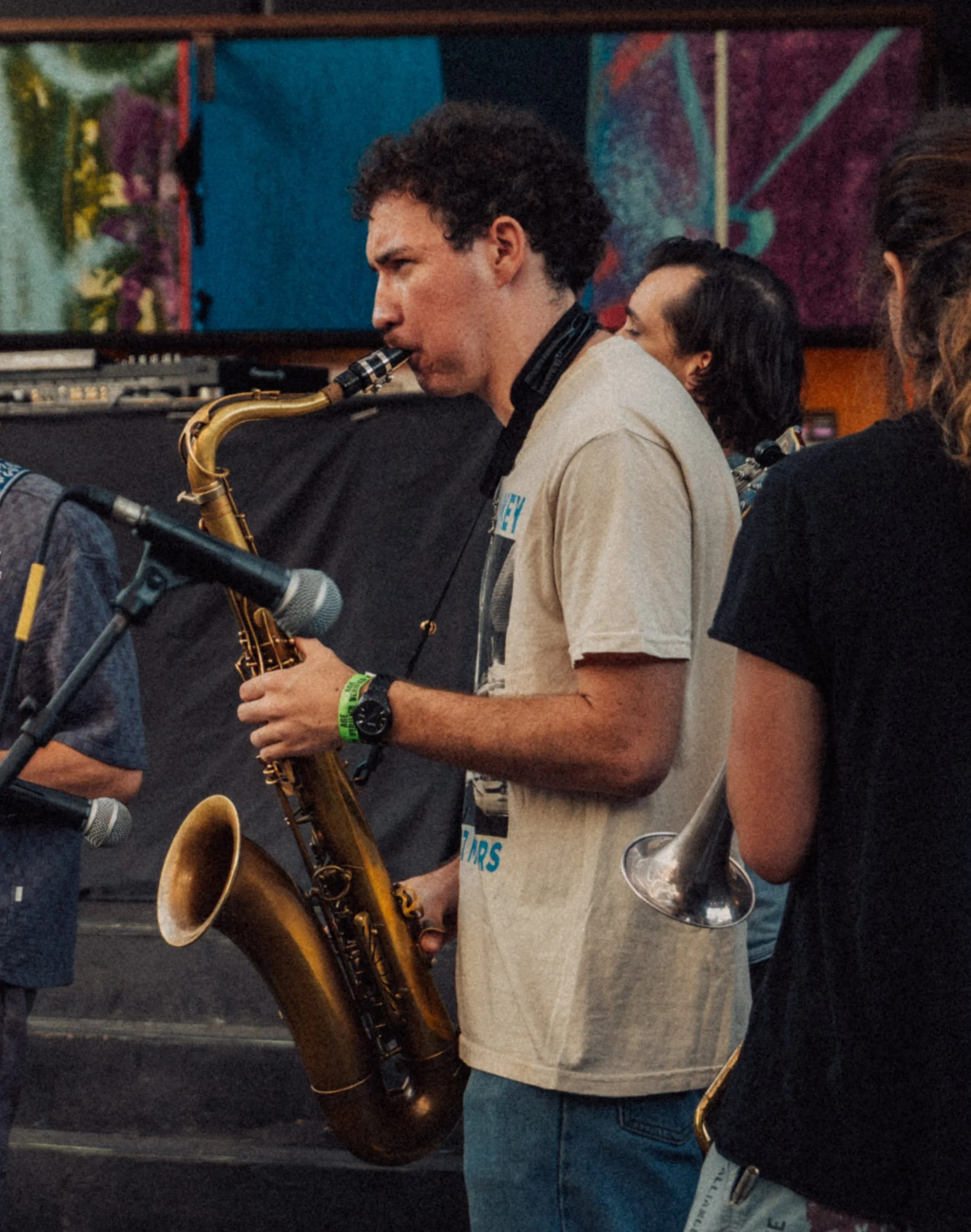 Michael McLaughlin performing on Saxophone