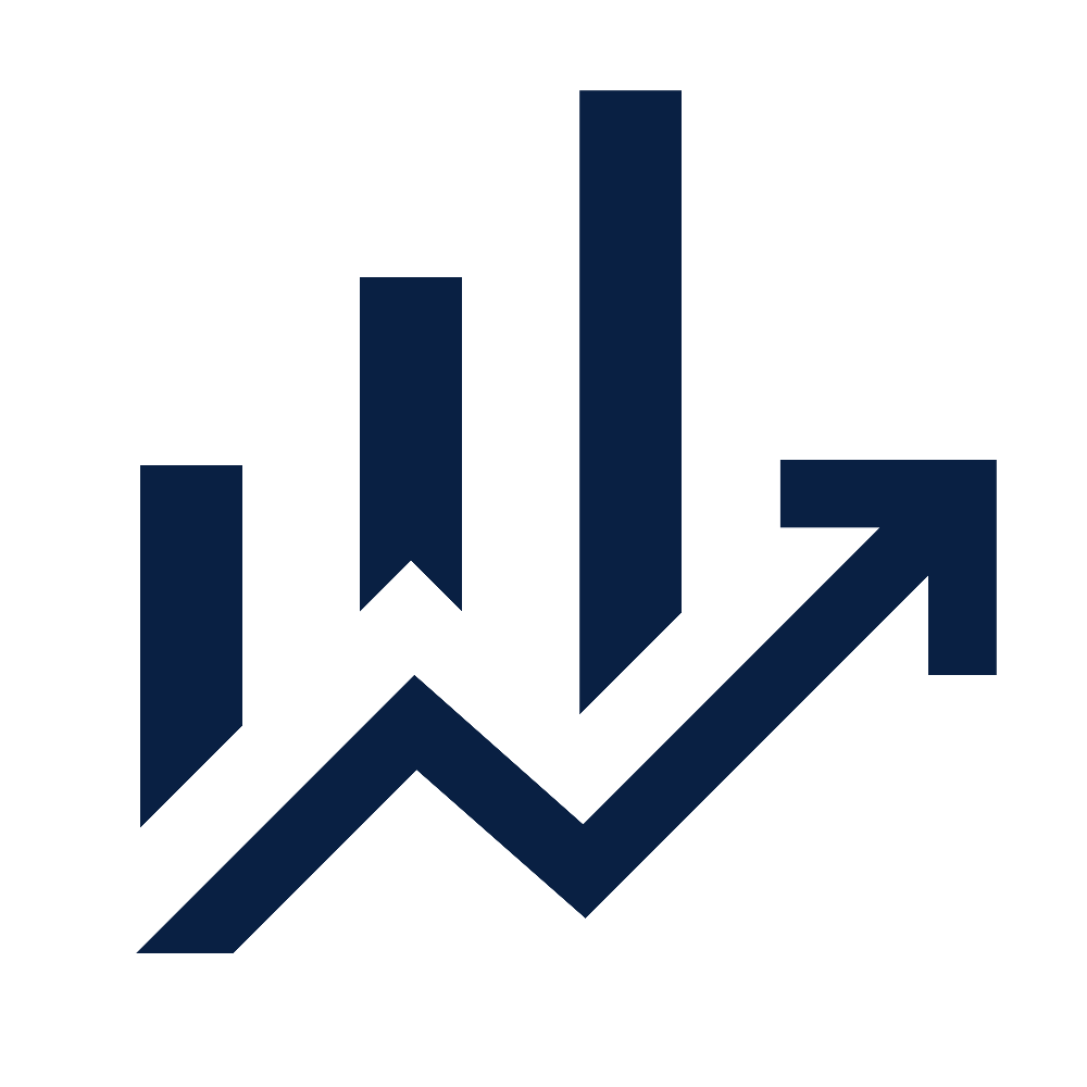 Icon Diagramm mit Aufwärtstrend