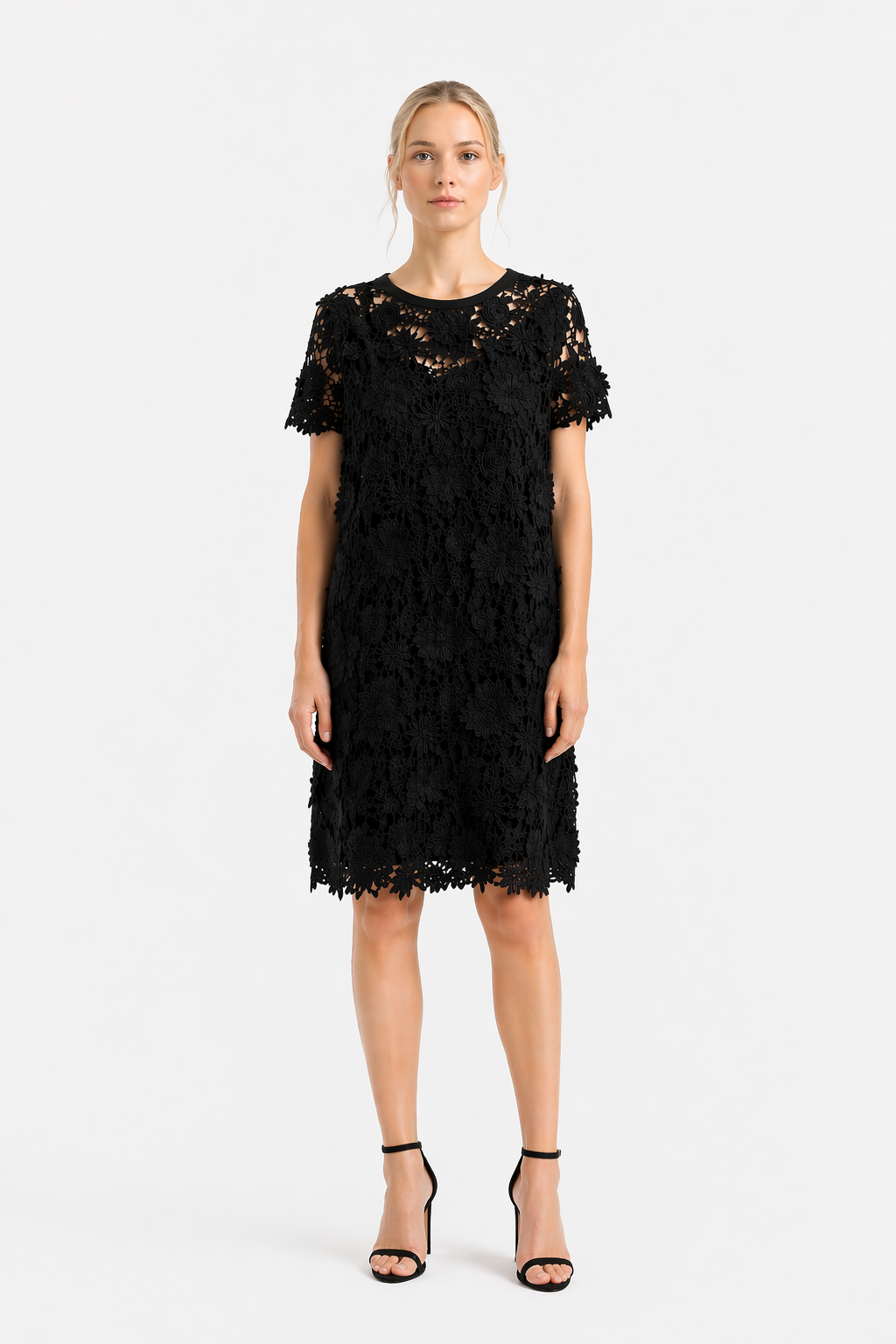 Außergewöhnliches 3-D Blütenkleid „FLOWER CROCHET“ Art. 126K07