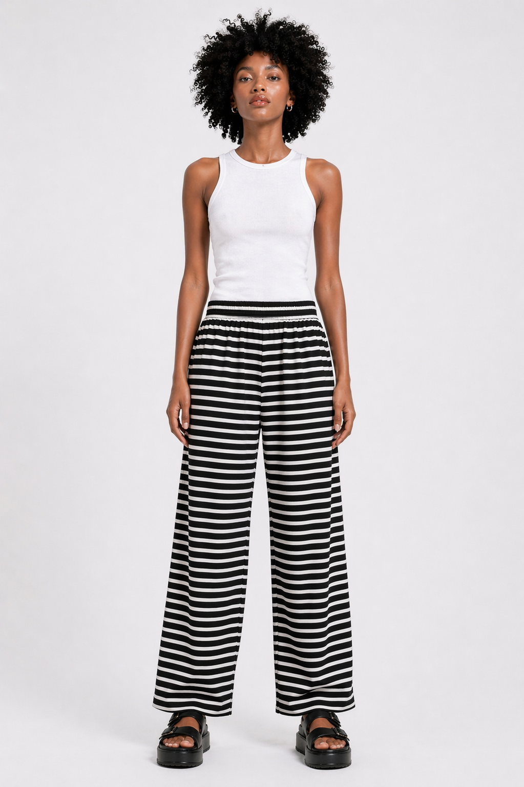 Weite Sweat Ringel Hose Art. 125H11