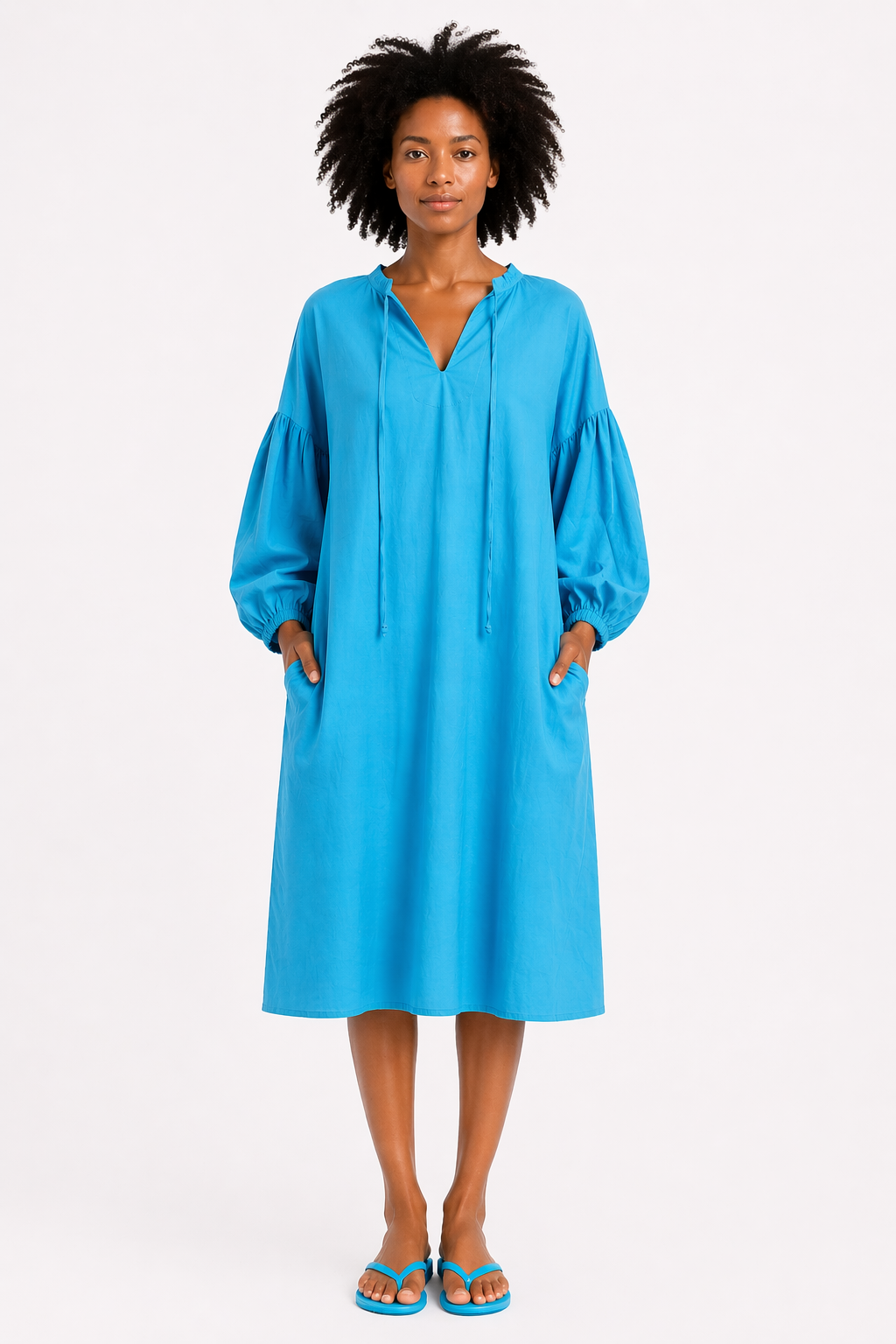 Tolles, Summer-Tunikakleid Cotton Stretch Art. 126K16 AQUA