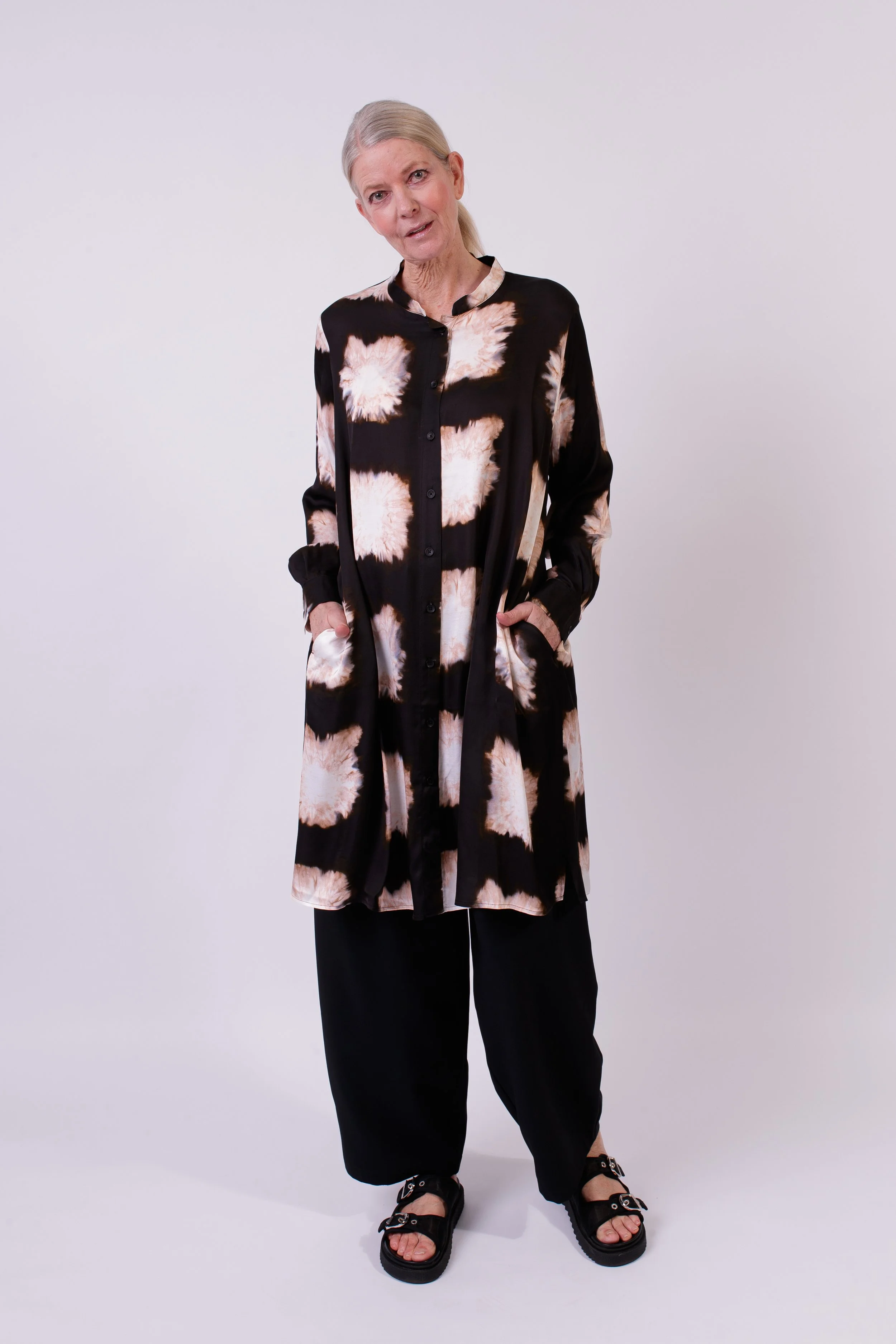 Schönes Kleid - Longhemd mit Print - Art. 126K14