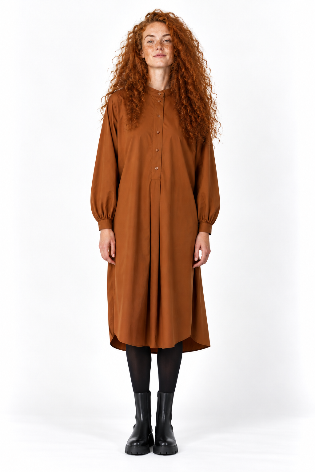 226B08 Super lässiges Longhemd-Kleid aus Cotton Stretch ZIMT