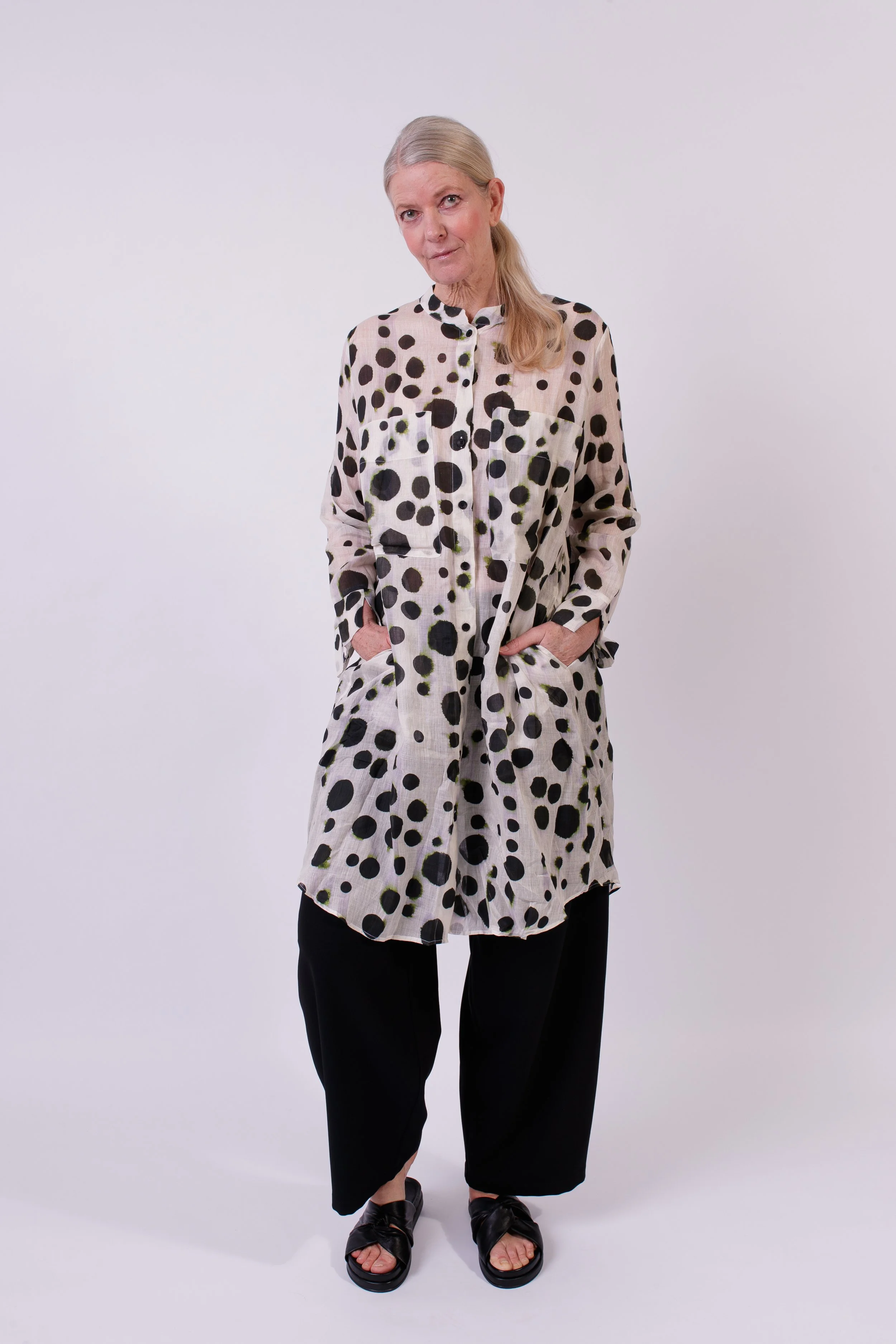 Duftig leichte Longbluse - Kleid 