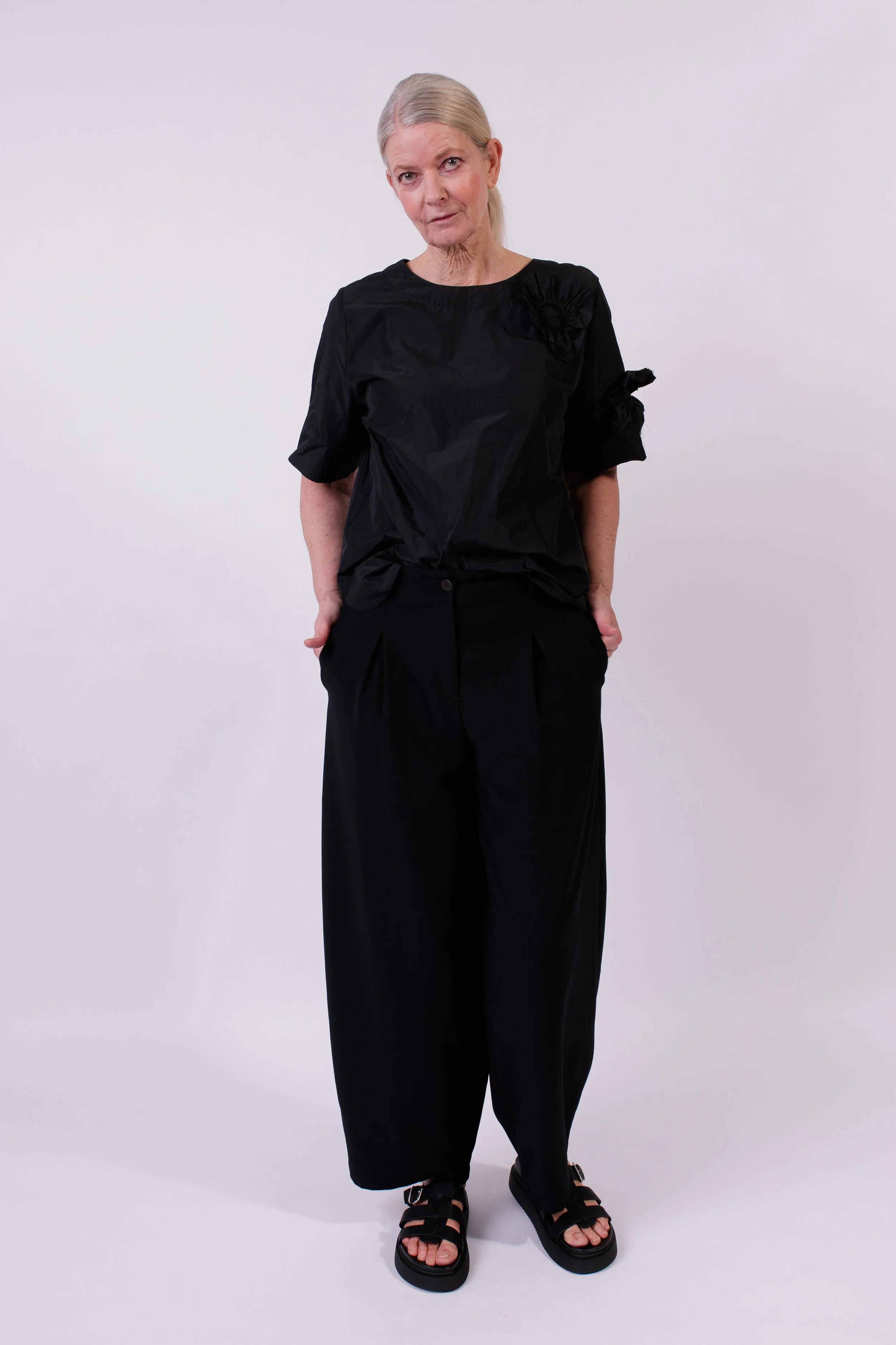 Bluse-Shirt Flower Power "LIGHT TAFFETA" Style Piece Art. 126B23