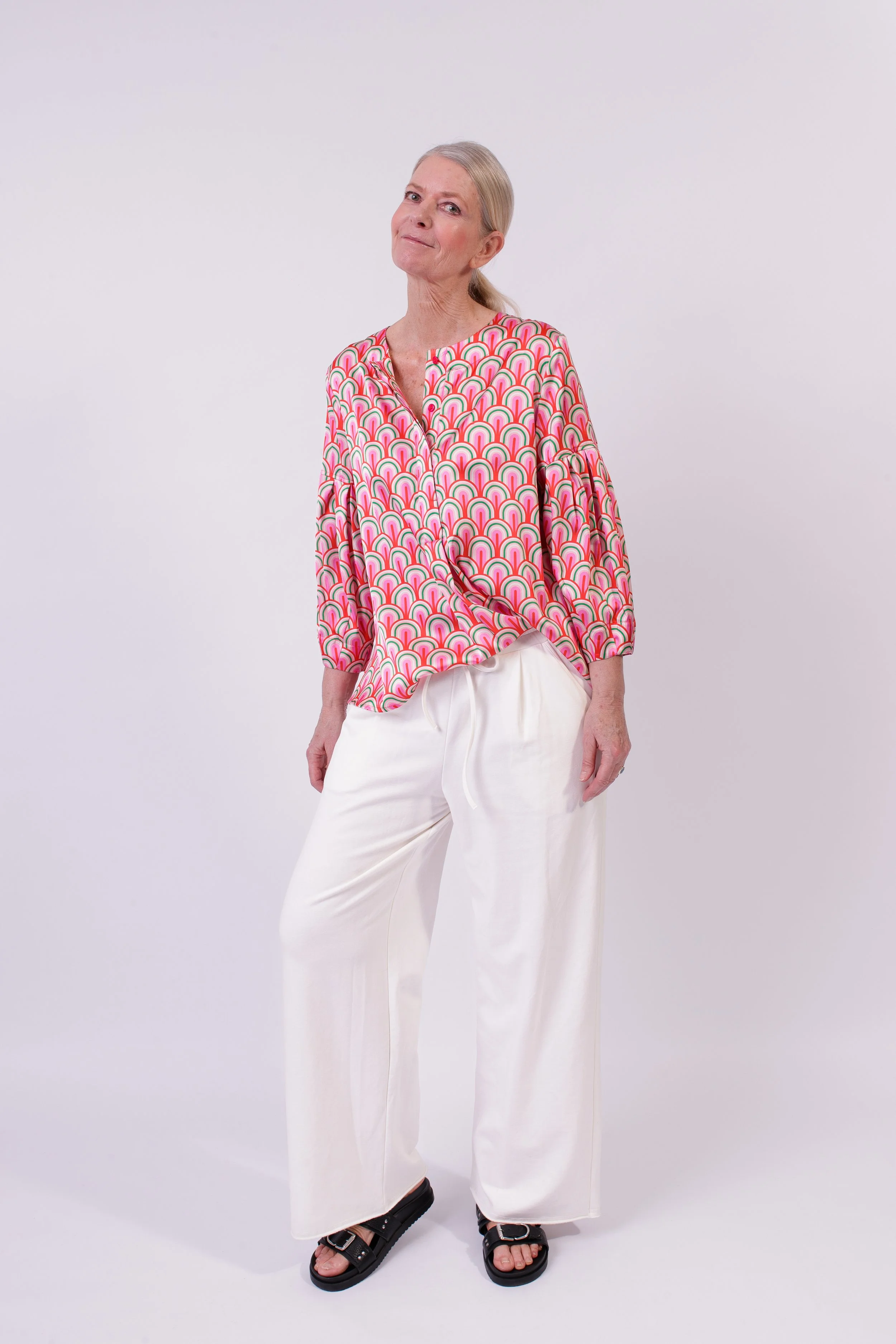 Coole Sommerbluse mit Colour Print Art. 123B08