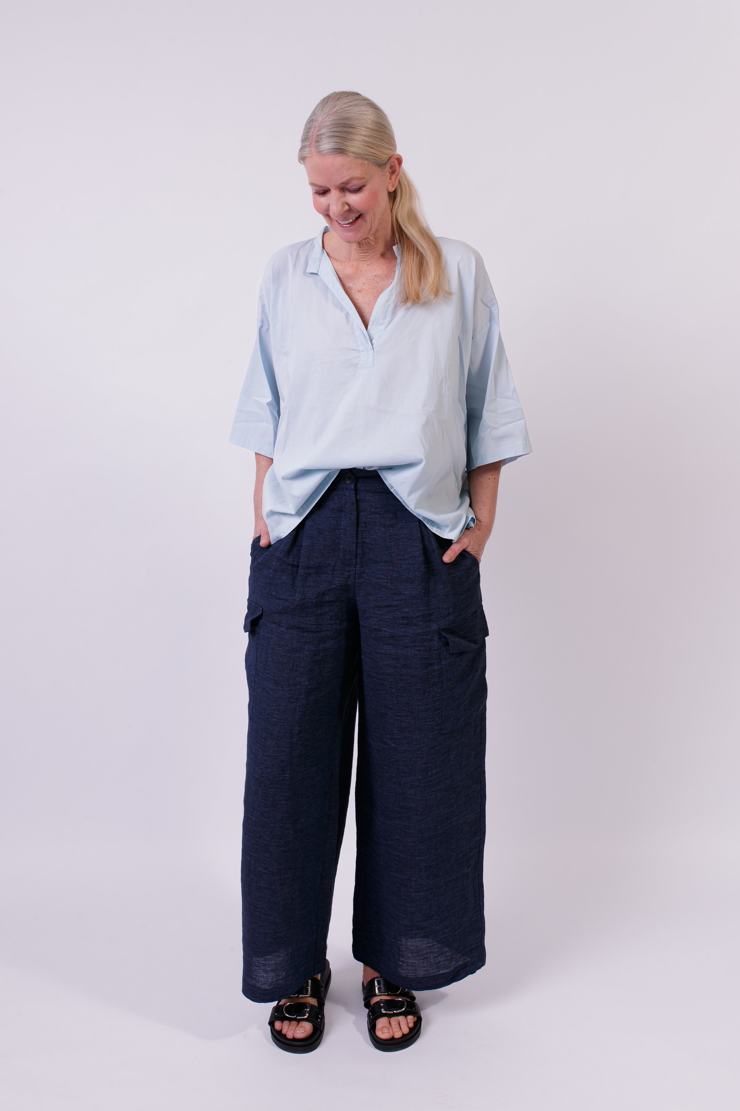 Weite Bluse Cotton Stretch Art. 126B18