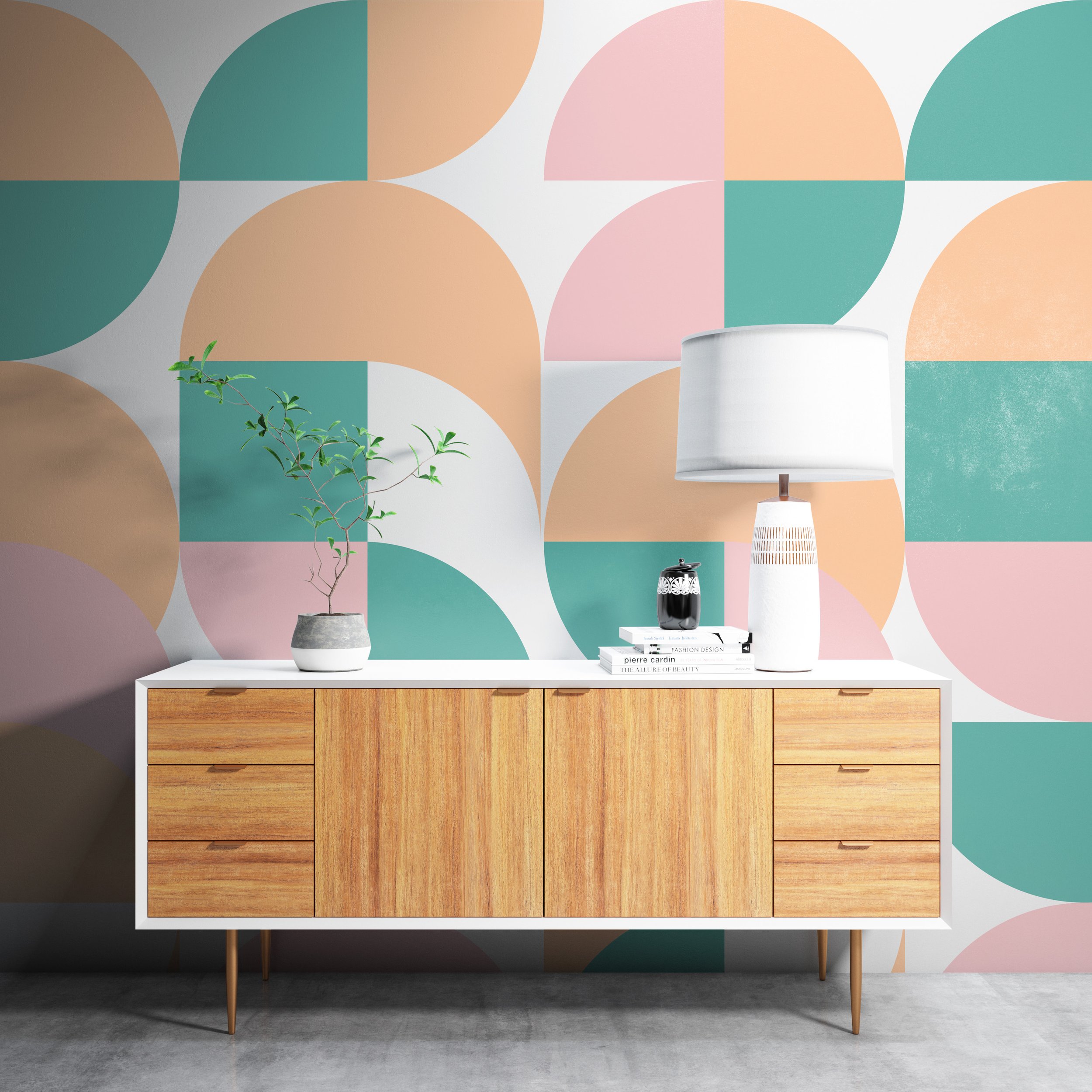 Papier peint année 70 moderne