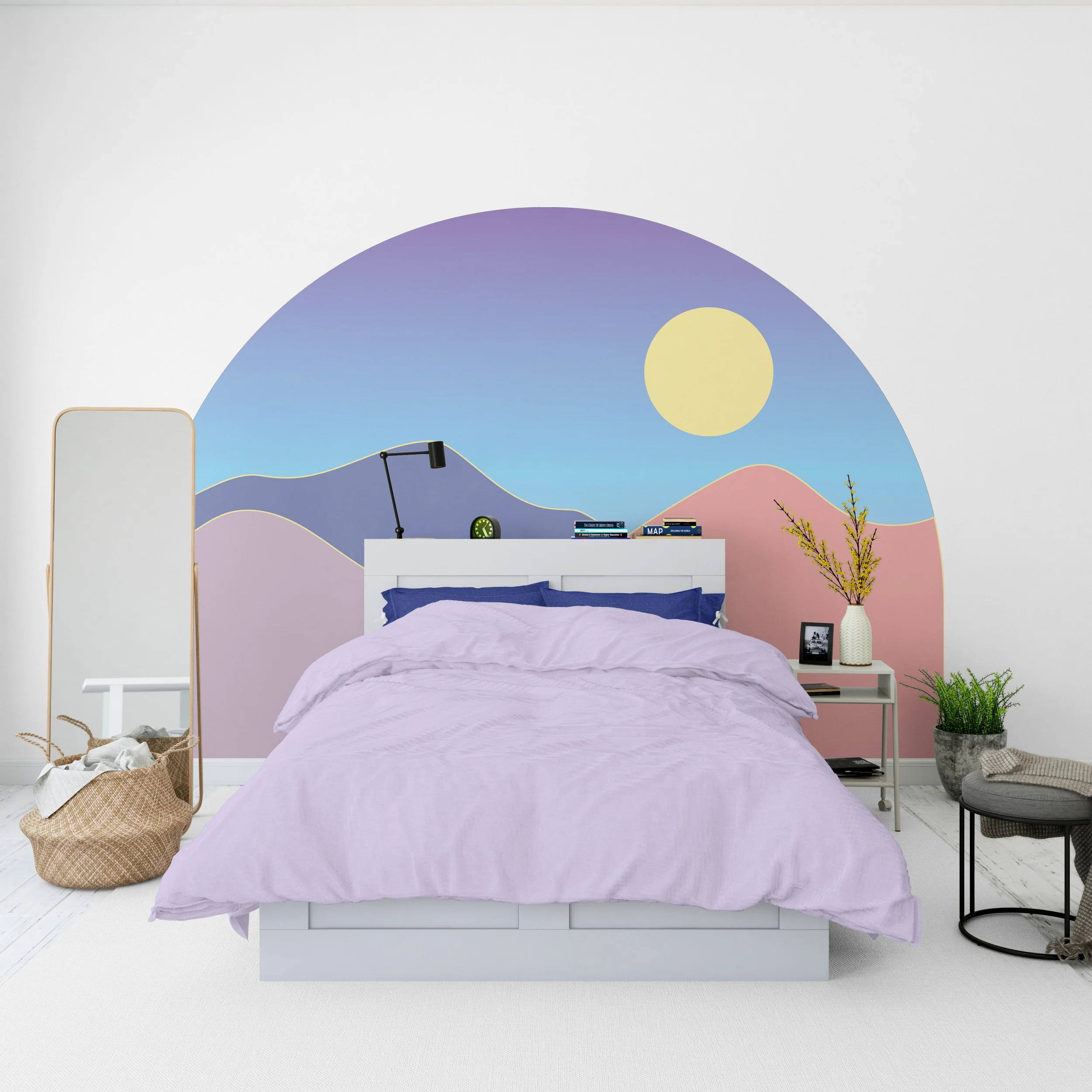 Papier peint en tête de lit