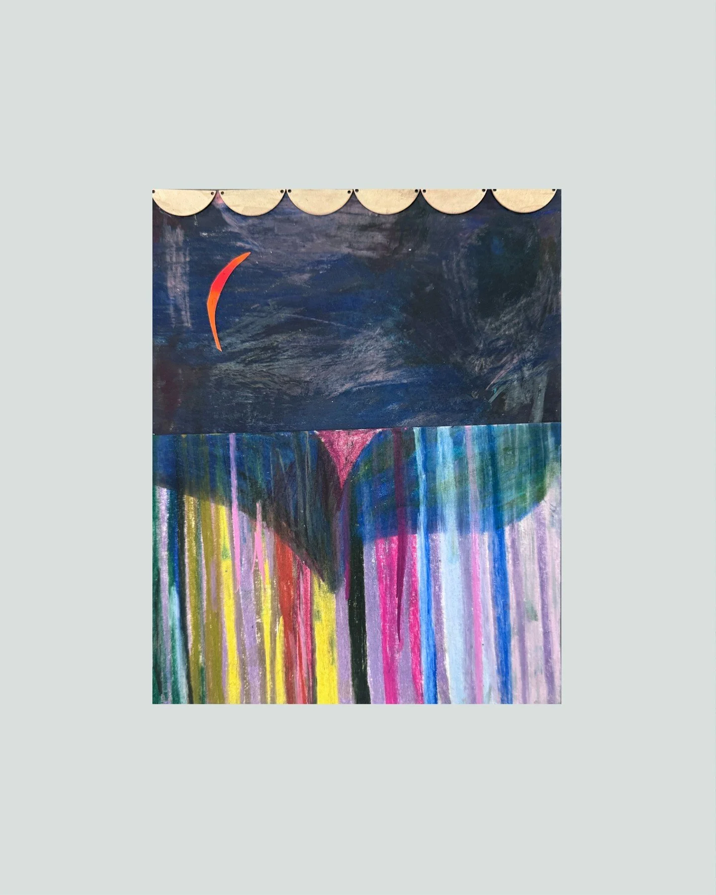 Do You See Her? 
Mixed media collage on board with repurposed metal 205 x 260mm 

Heaven + Home Exhibition
@apollo_bay_arts_inc_gallery 
3&ndash;8 April, 10am&ndash;4pm daily