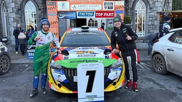 Mullen claims Class 2 and Stellantis Cup victory on Birr Stages Rally