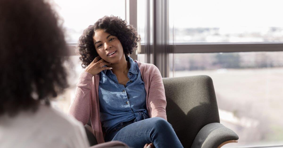 A woman seeking out christian counseling and mental health.