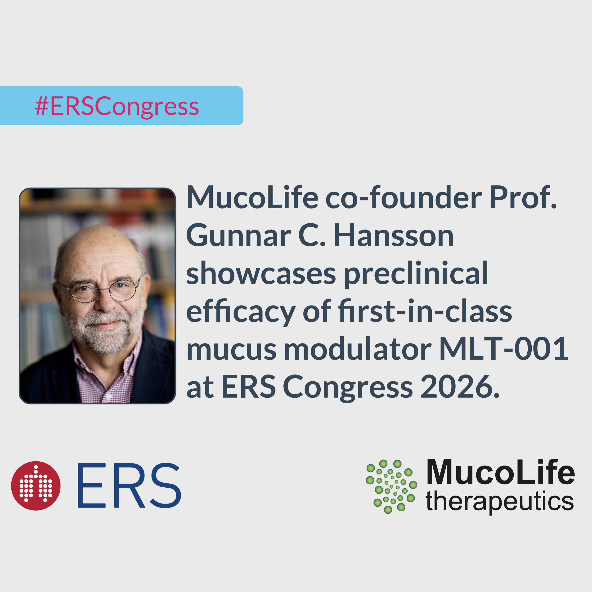 MucoLife Therapeutics to Present Preclinical Data on First-in-Class COPD Therapy at #ERSCongress 2026