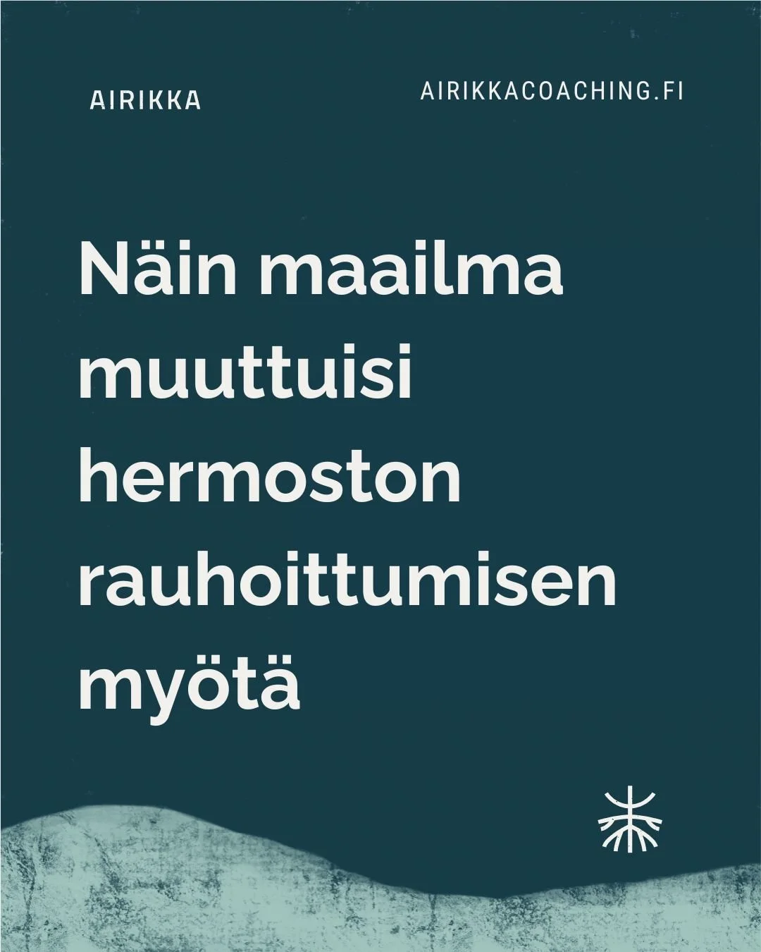 Mulla on unelma. M&auml; haluaisin p&auml;&auml;st&auml; puhumaan hermostosta Arkadianm&auml;elle.

Olisi ihan mielett&ouml;m&auml;n hienoa p&auml;&auml;st&auml; ohjaamaan kansanedustajille jokin hermostoa rauhoittava harjoitus ennen t&auml;ysistunto