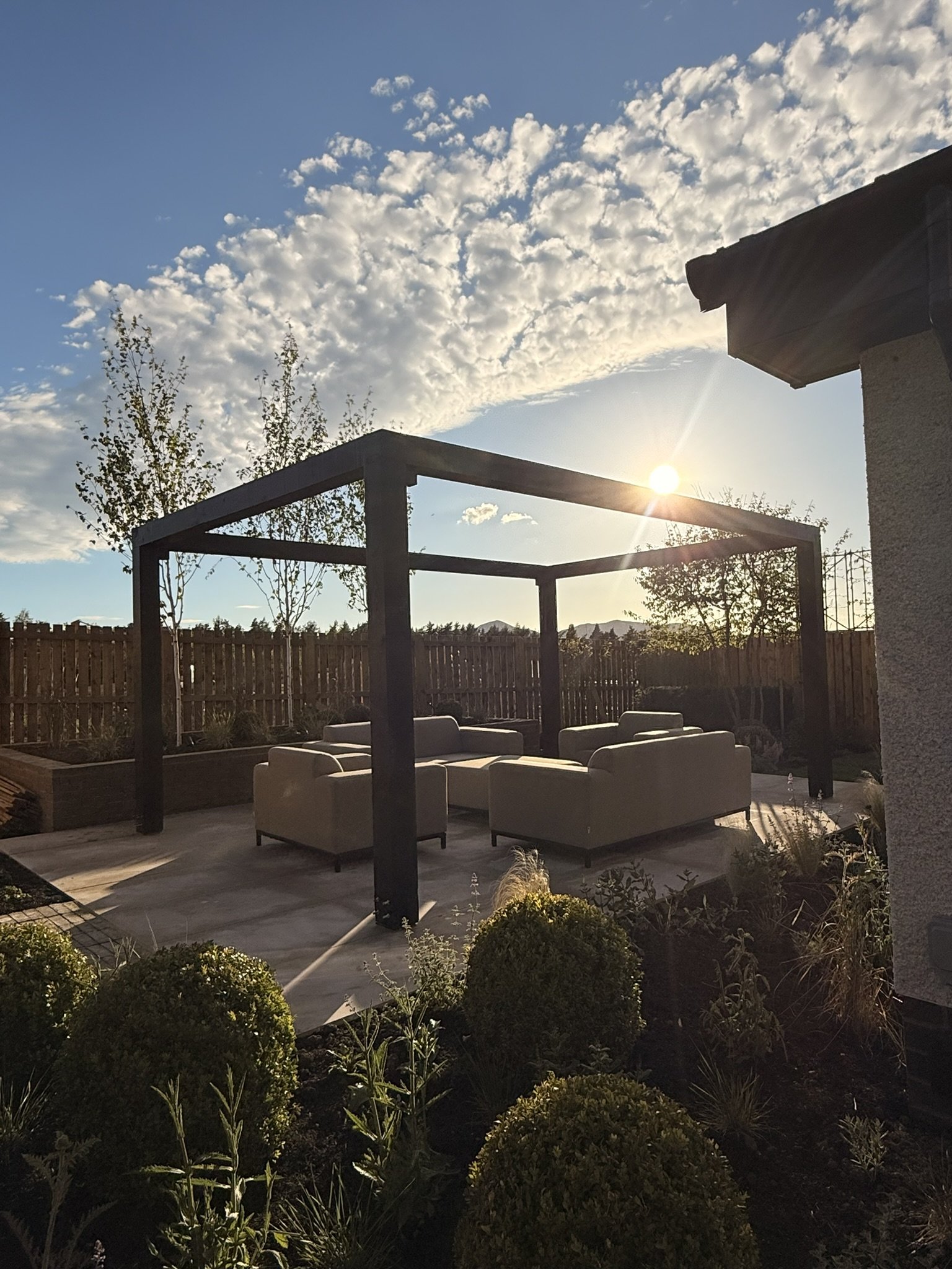 golden hour patio shot