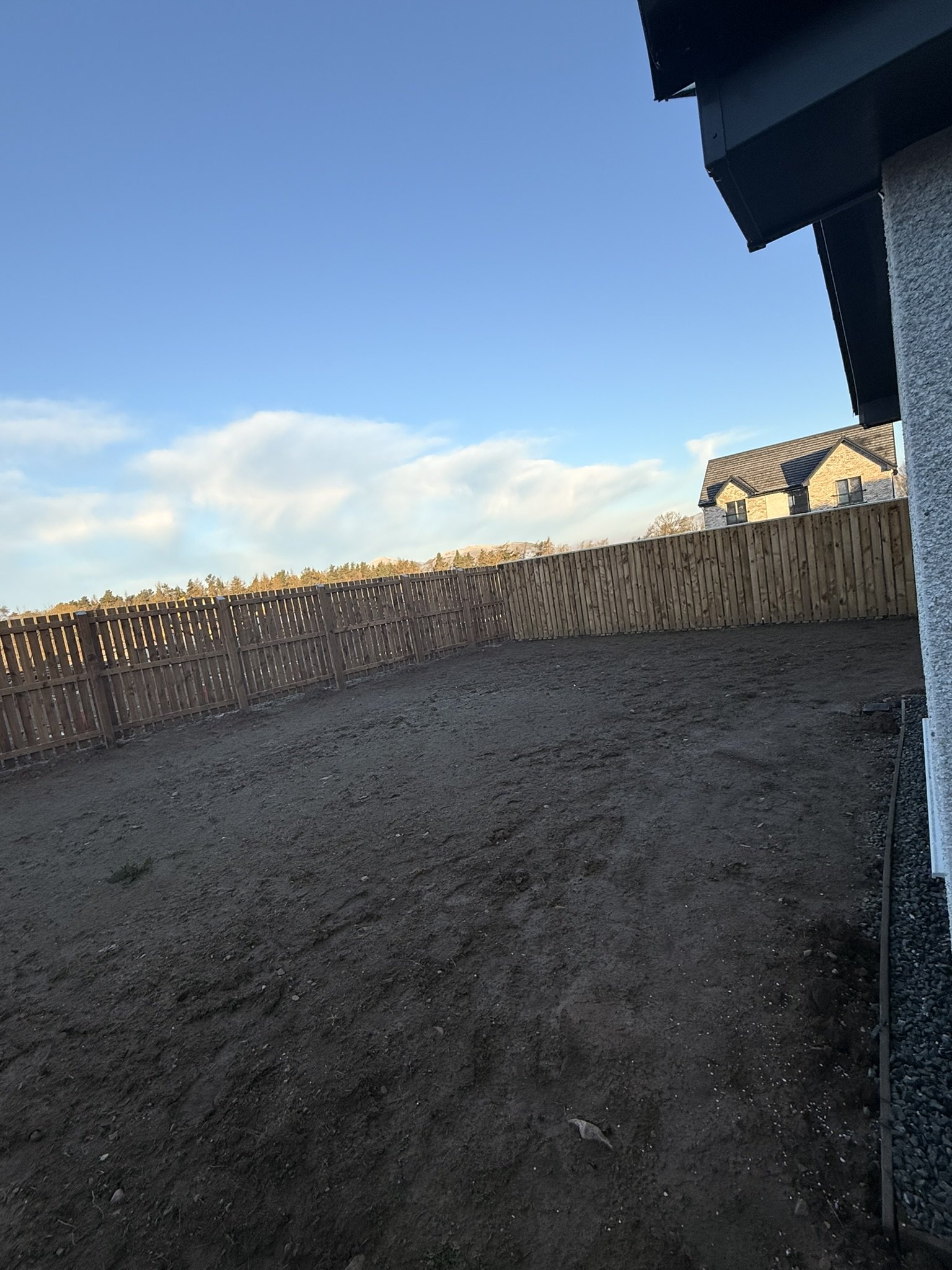 Blank canvas in typical new build garden