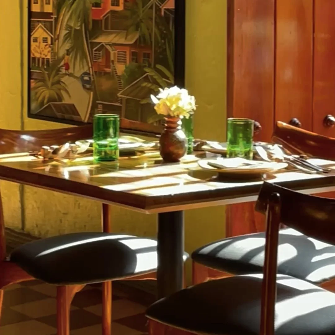 Table at the restaurant celele in Colombia