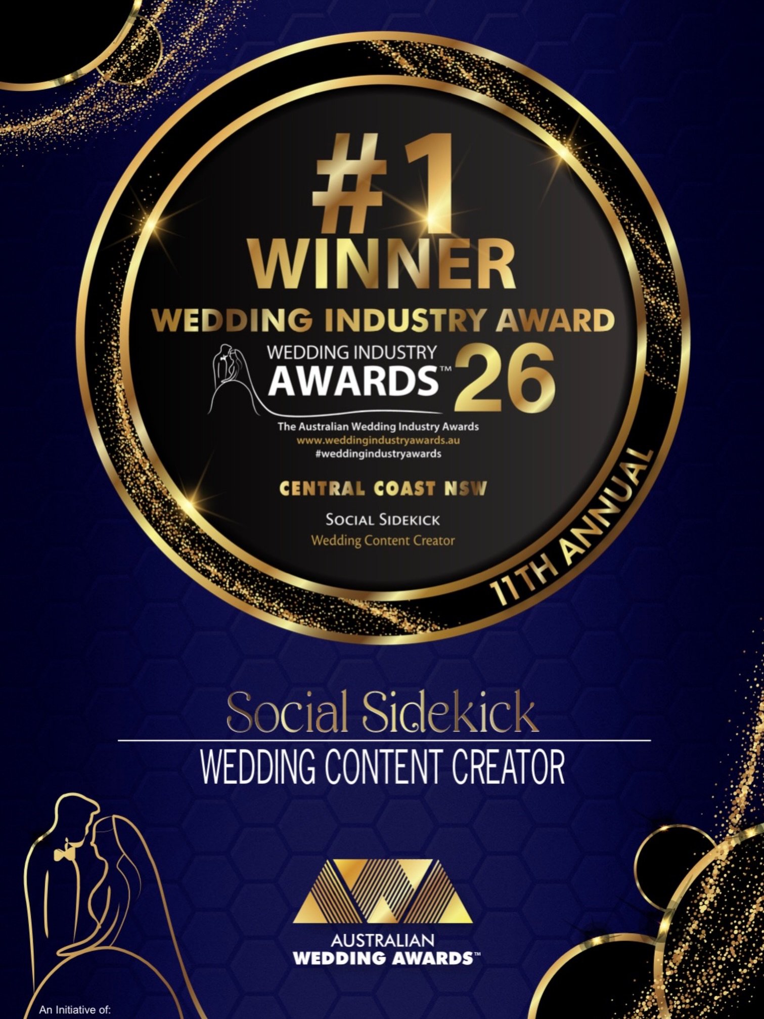 Two years in a row&hellip; &hearts;️ 🏆 

I&rsquo;m honestly a little lost for words 🥹

To be named #1 Wedding Content Creator for the Central Coast again is something I&rsquo;ll never take for granted. Knowing this award is voted by the very couple