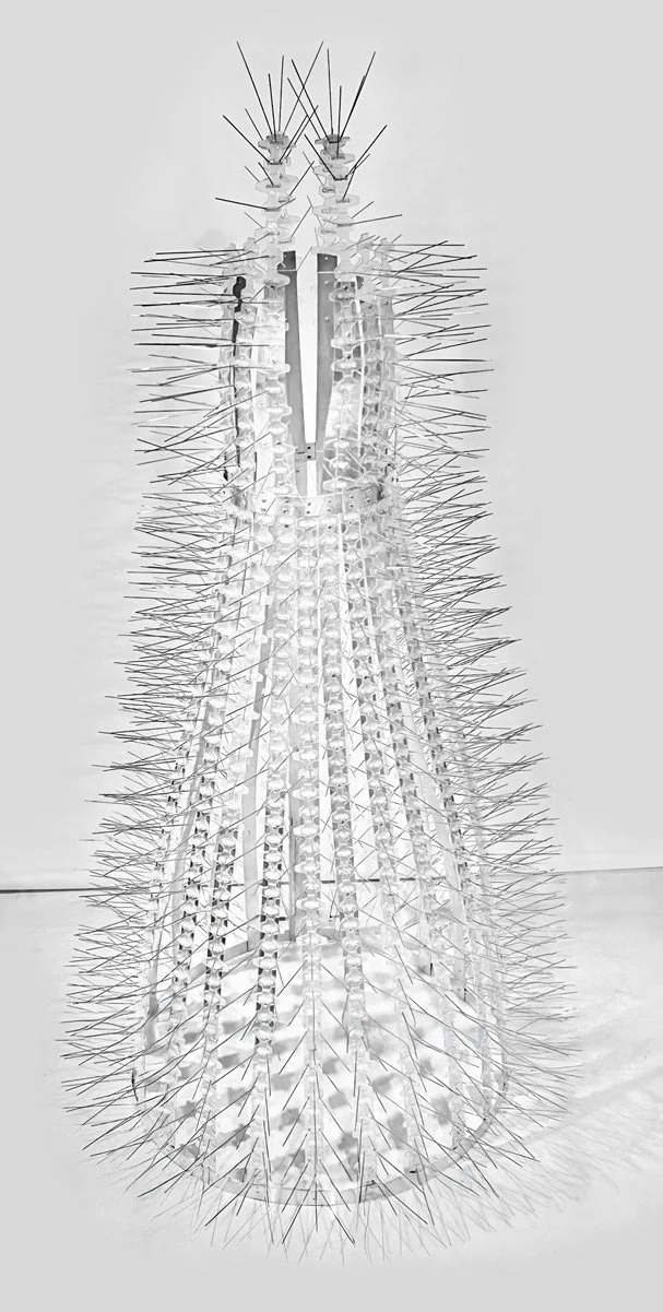 DRESSED TO KILL OR DO YOU WANT TO DANCE?

Dressed to Kill is my response to the exhibition theme of Sculptures and Other Vices. The passion for fashion vice circles the globe while ignoring the waste in the fashion industry and the cost in terms of l