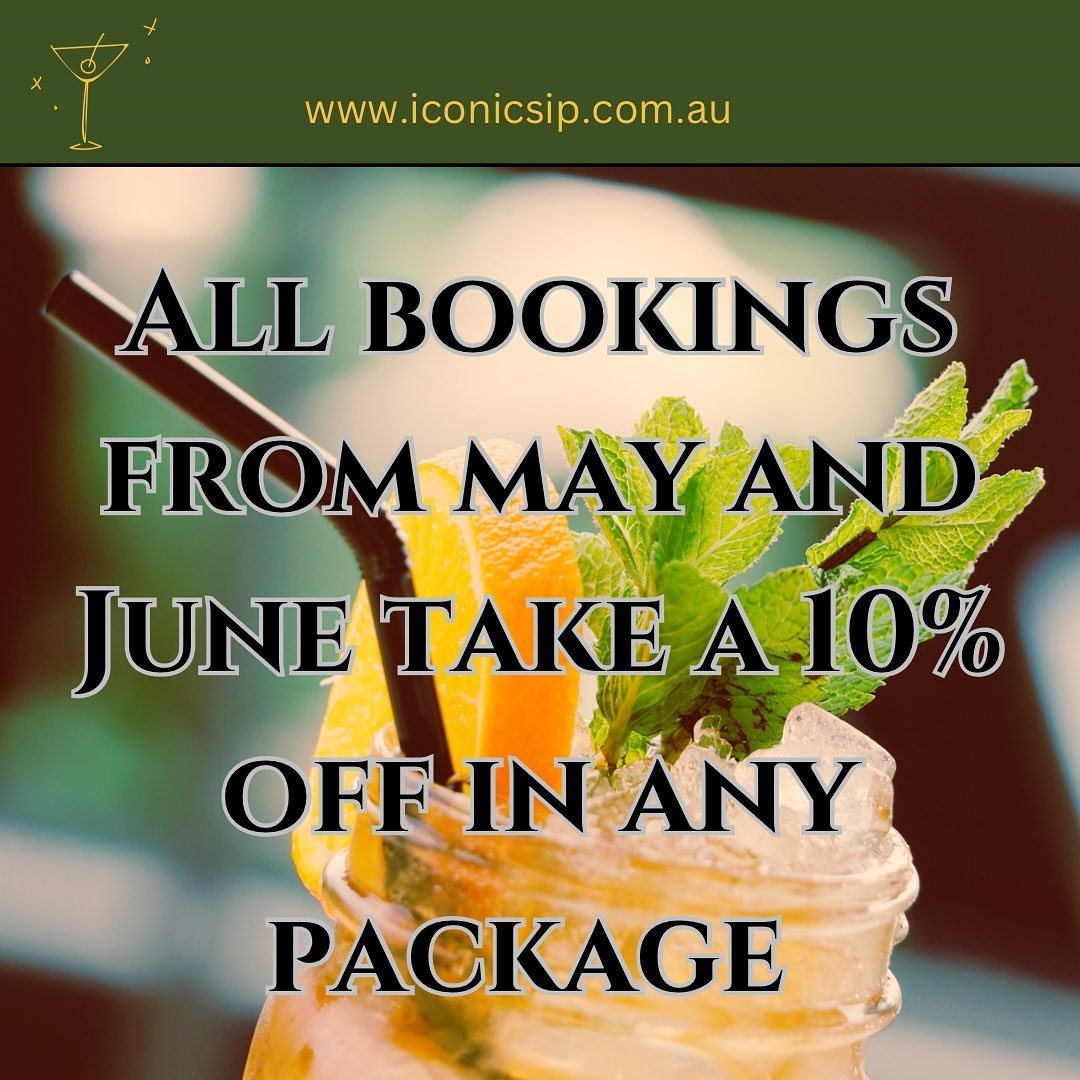 Exciting announcement! Iconic Sip is extending a 10% discount for events scheduled in May and June. Seize the chance to save while enjoying a fantastic array of drinks and fun.
#melbourne #melbournemobilebar #melbournemade #melbournecorporateevents