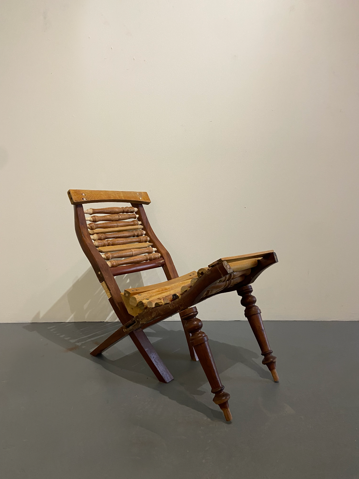 Bricolage (2024), found timber