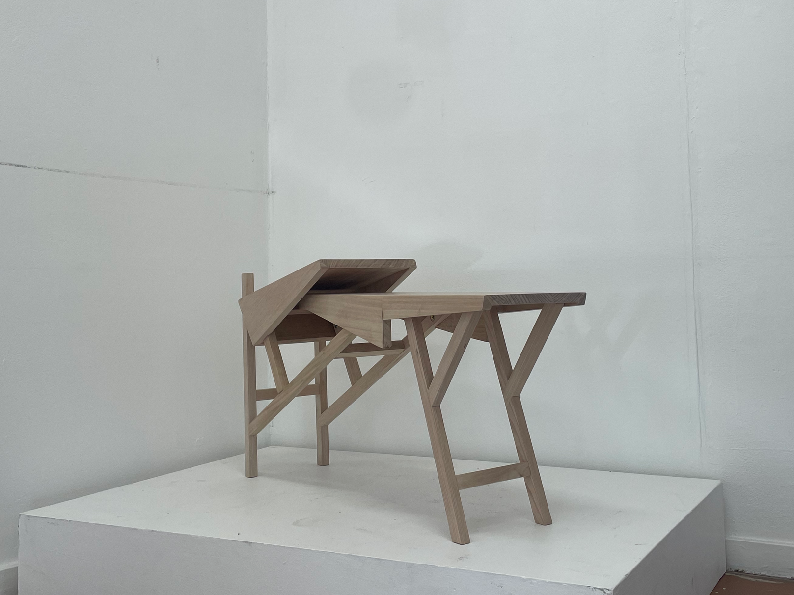 'Table (Low)' (2025), Tasmanian Oak, hand cut joinery
