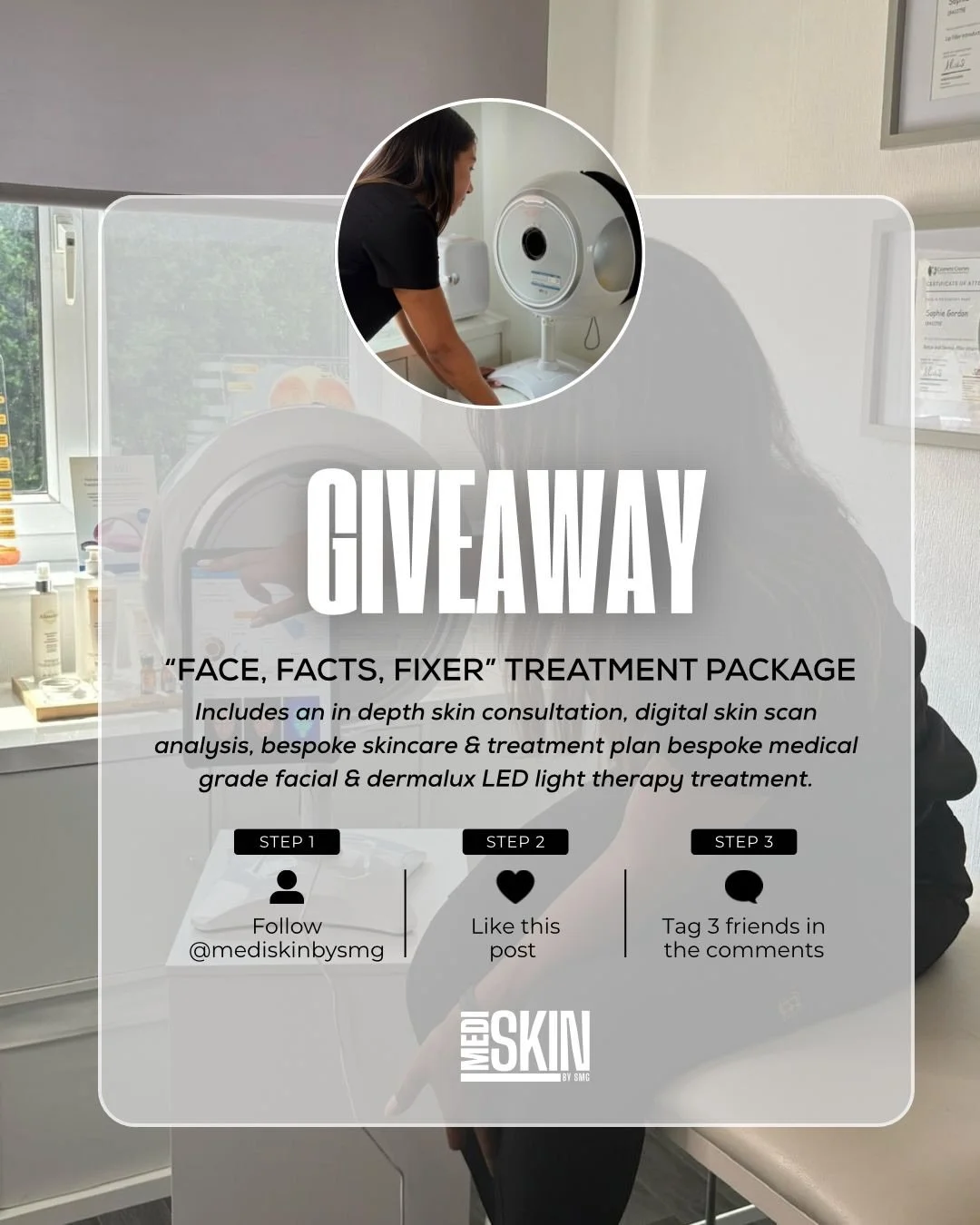 ✨ GIVEAWAY ✨

If you&rsquo;ve been feeling like your skin just isn&rsquo;t the same&hellip;
but you don&rsquo;t know where to start, this is for you 🤍

I&rsquo;m giving one of you the chance to experience my
&ldquo;Face, Facts, Fixer&rdquo; treatmen