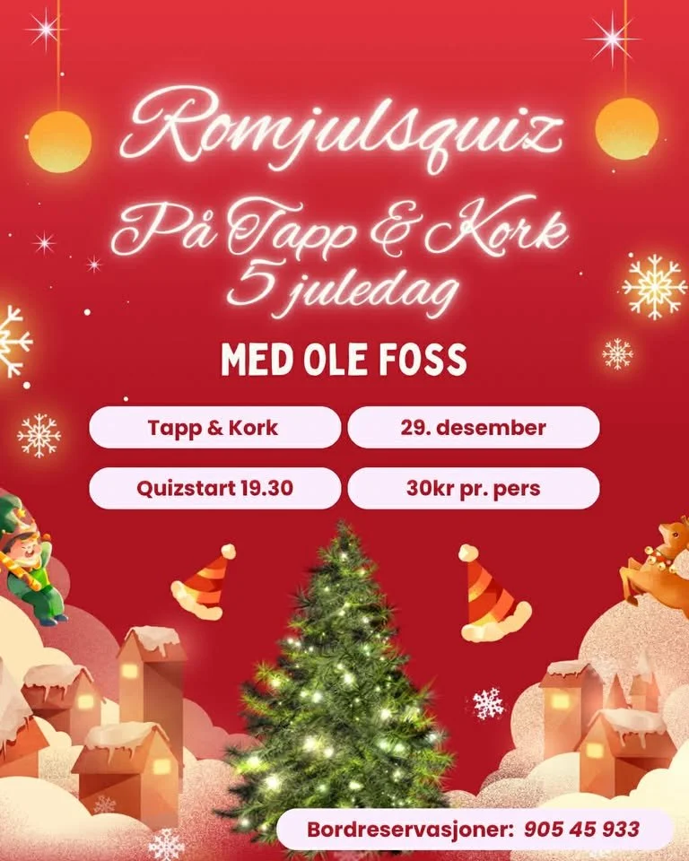 Romjulsquiz på Tapp & Kork