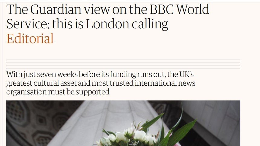 BBC World Service på tynn is