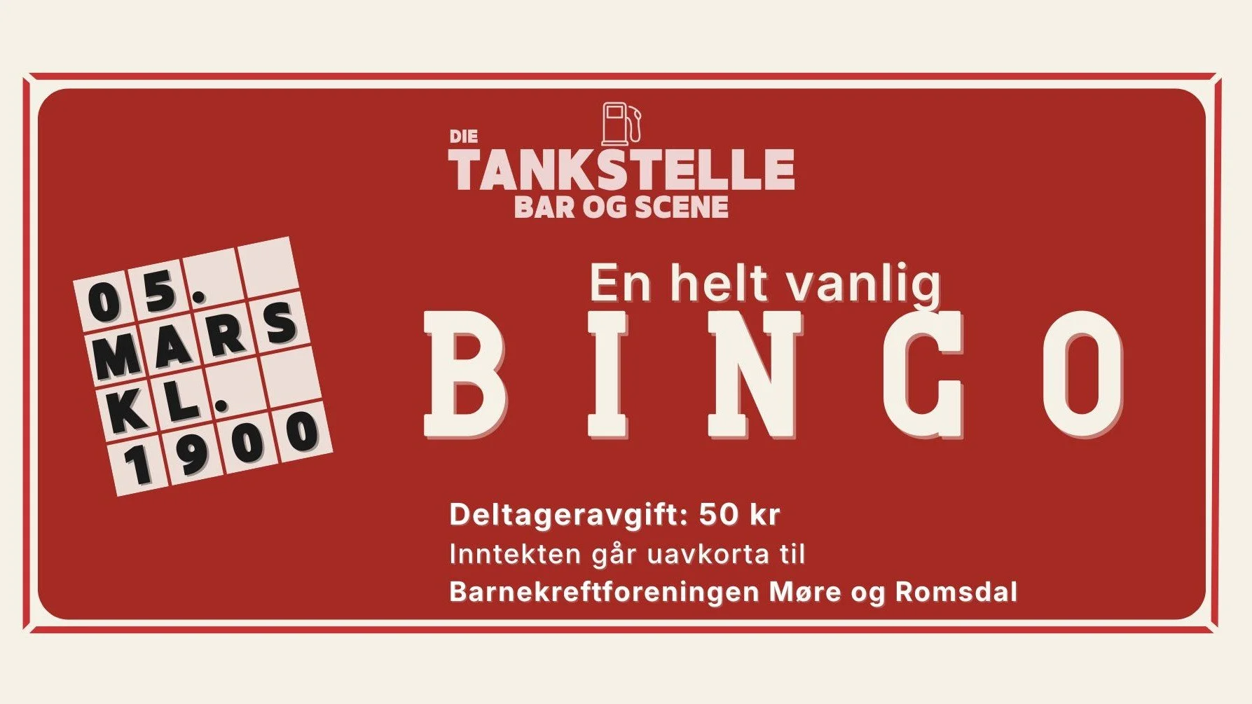 Bingo for Barnekreftforeningen – Die Tankstelle 