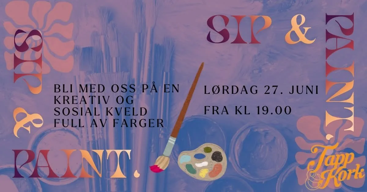 Sip and paint @ Tapp og Kork