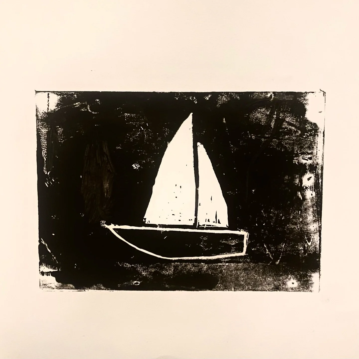Lino Boat Print