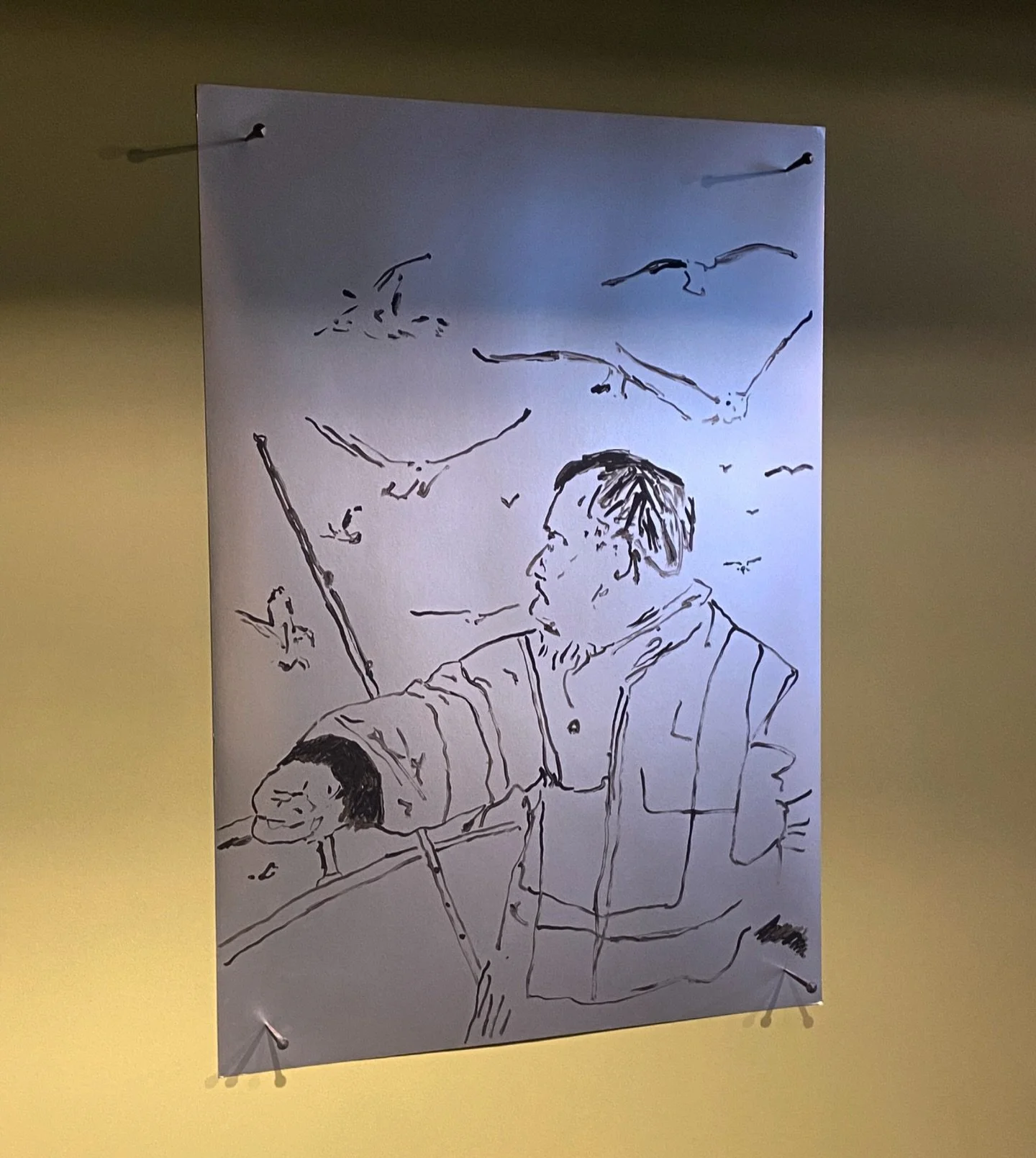 Chum Bucket @monocle_hull Gallery
Paint on G.F Smith Paper
Hand forged Nails