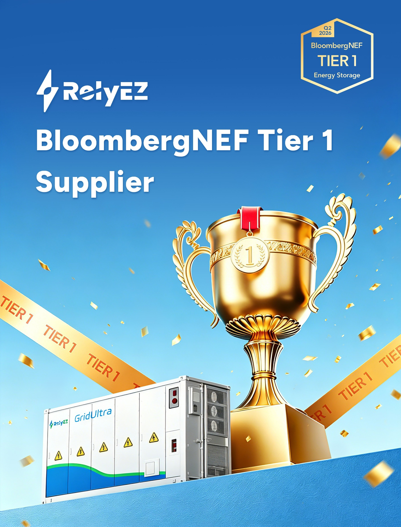 RelyEZ Continues to Be Recognized as a Tier 1 Energy Storage Manufacturer