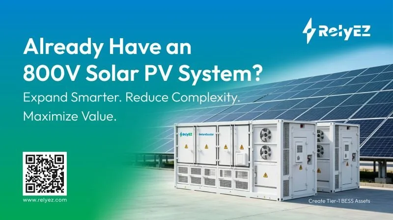 Already Have an 800V Solar PV System? Adding Battery Storage Doesn't Have to Mean Adding Complexity.