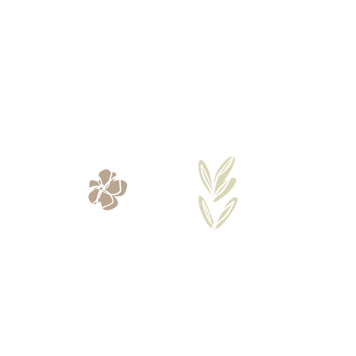 Minimalist line drawing of a person in a seated yoga pose with floral and leaf elements.