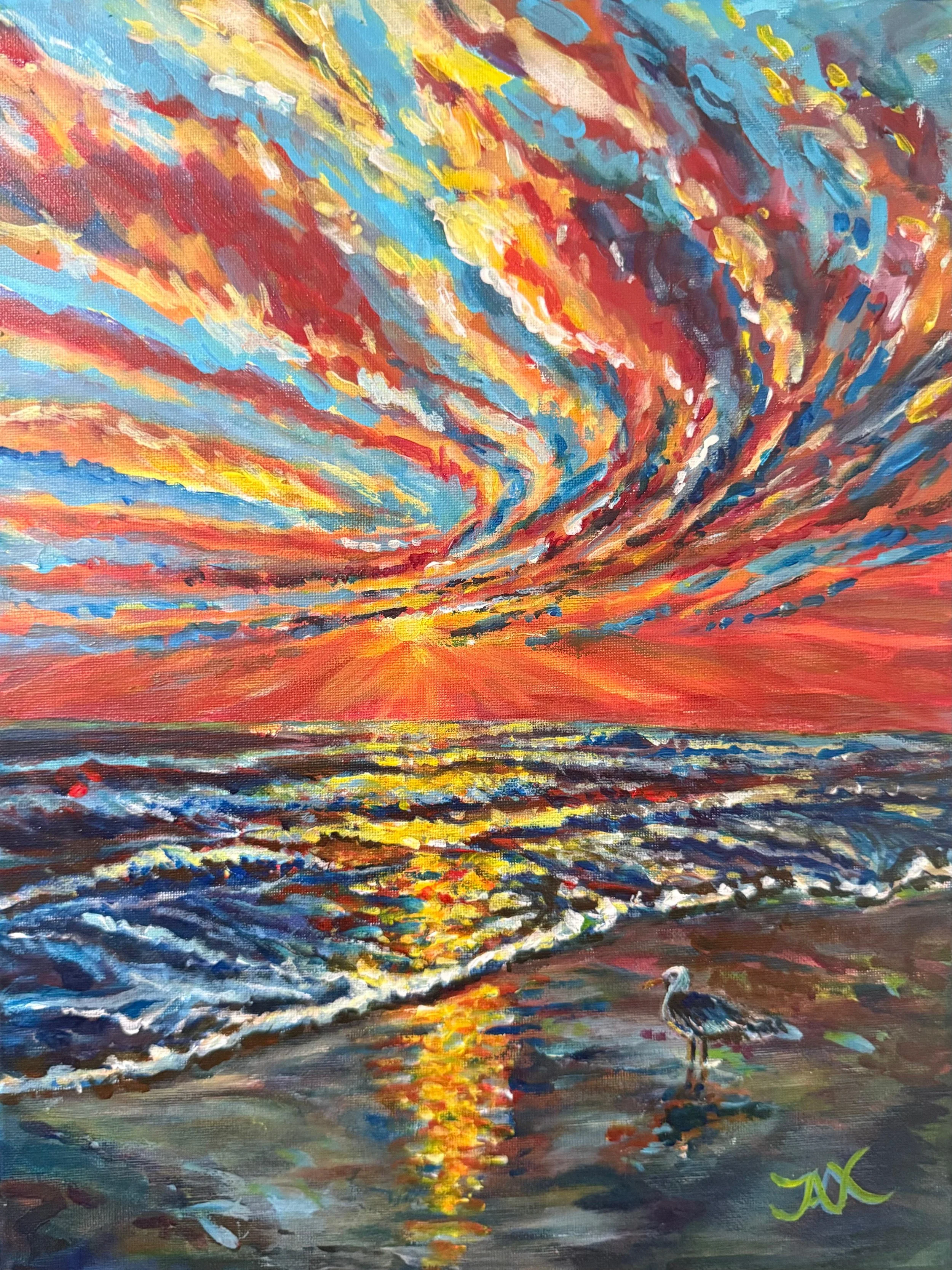 Jax Kwok, The Sea’s Monologue, Acrylic, 12x16x2in, $320.jpeg