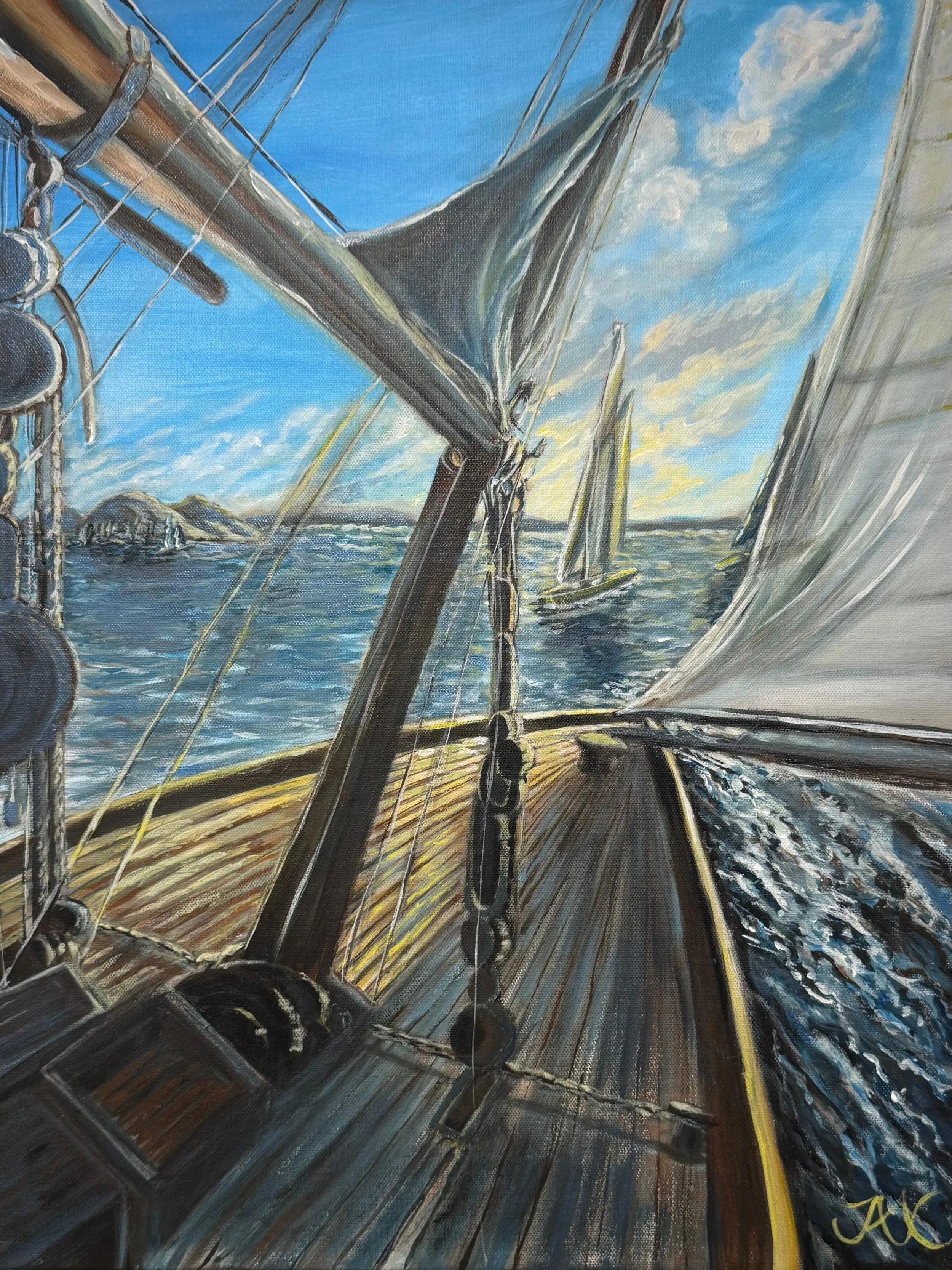 Jax Kwok, Voyager, Acrylic, 18x24x2in