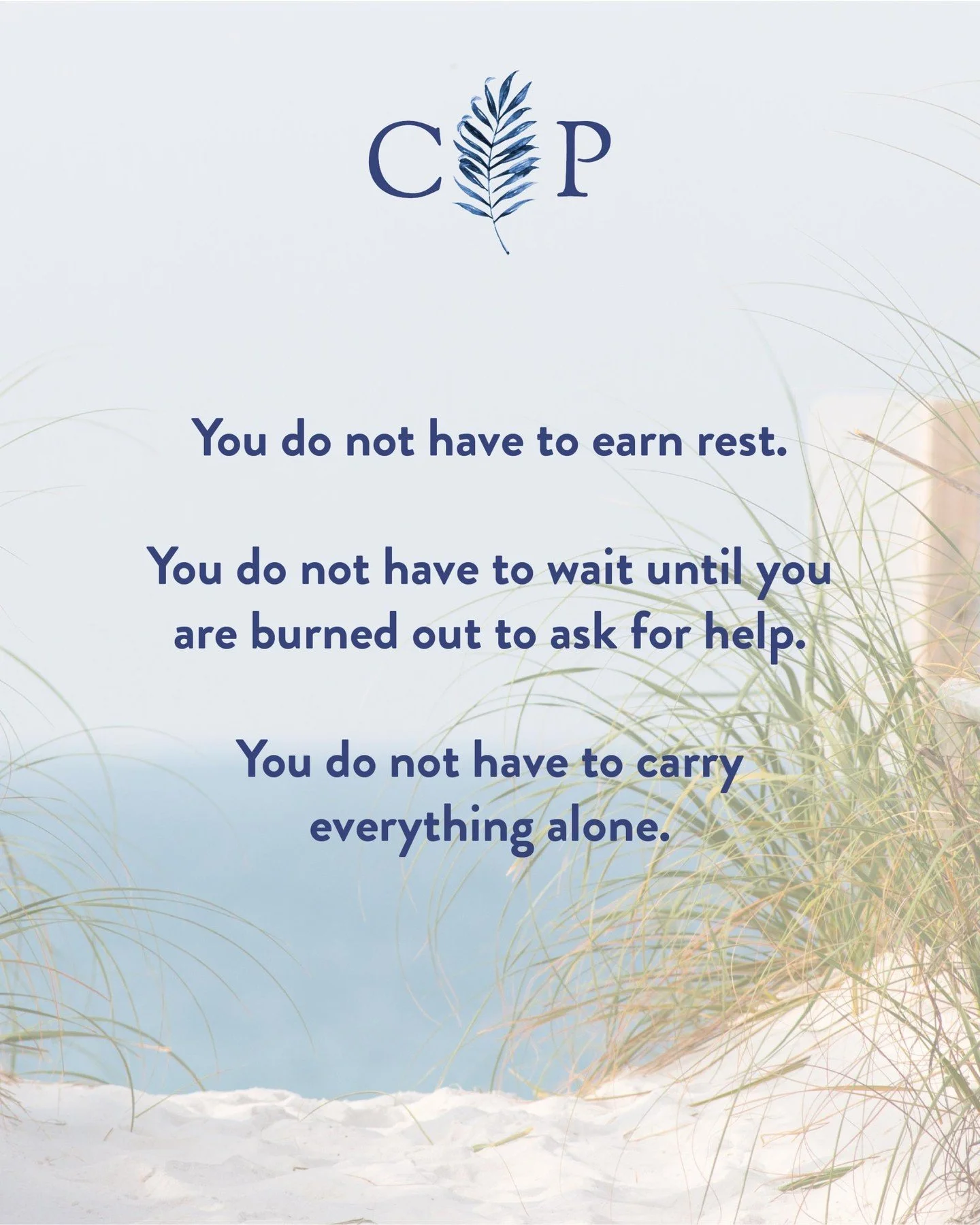 God reminds us that we were never meant to carry life alone. Leaning on others and asking for support can bring clarity, calm, and space to breathe.✨

You do not have to work yourself into the ground, wait until you are burned out, or carry everythin